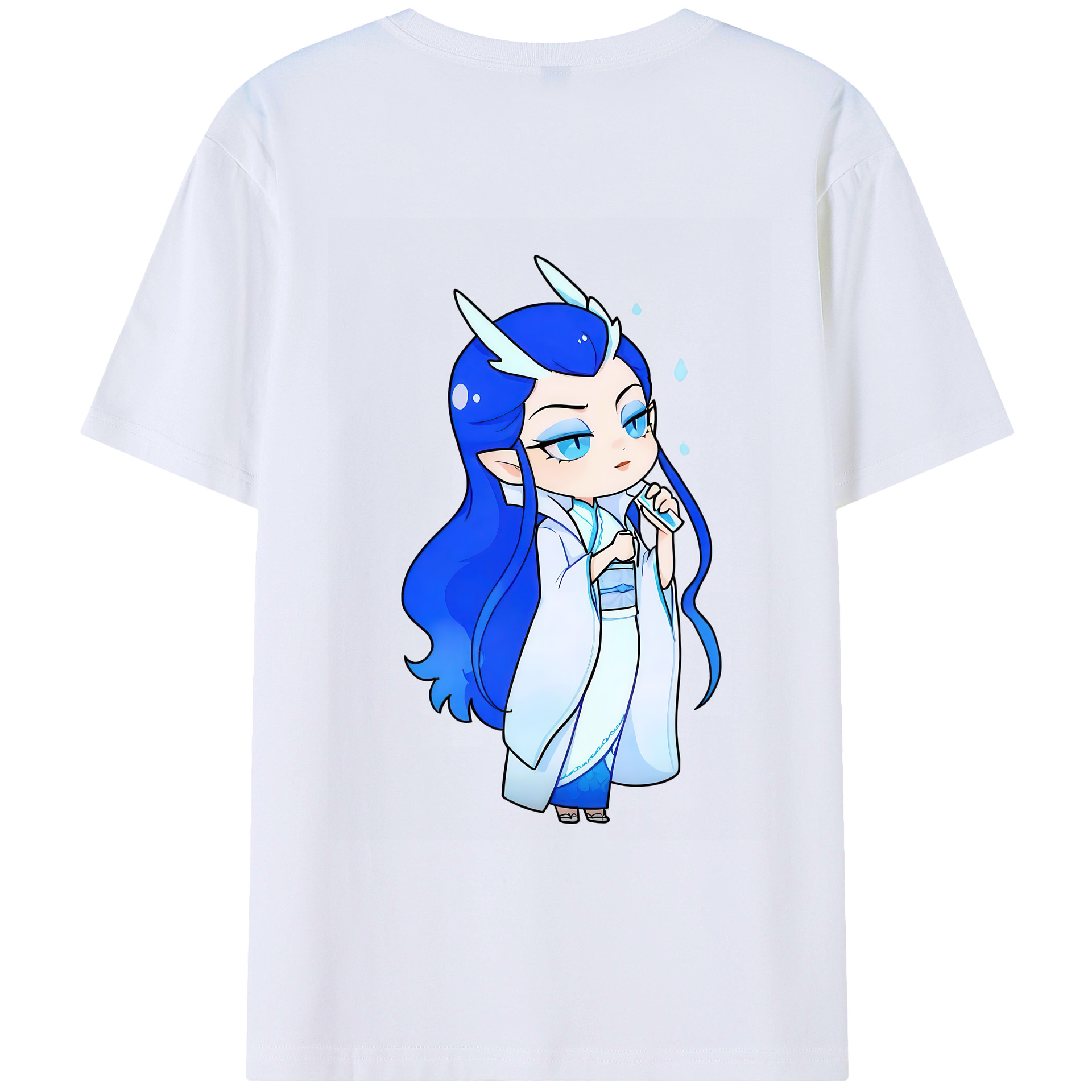 （画像用） Ne Zha 2 ナタ 魔童の大暴れ 綿100％ メンズ半袖Tシャツ（バックプリント） 通気性