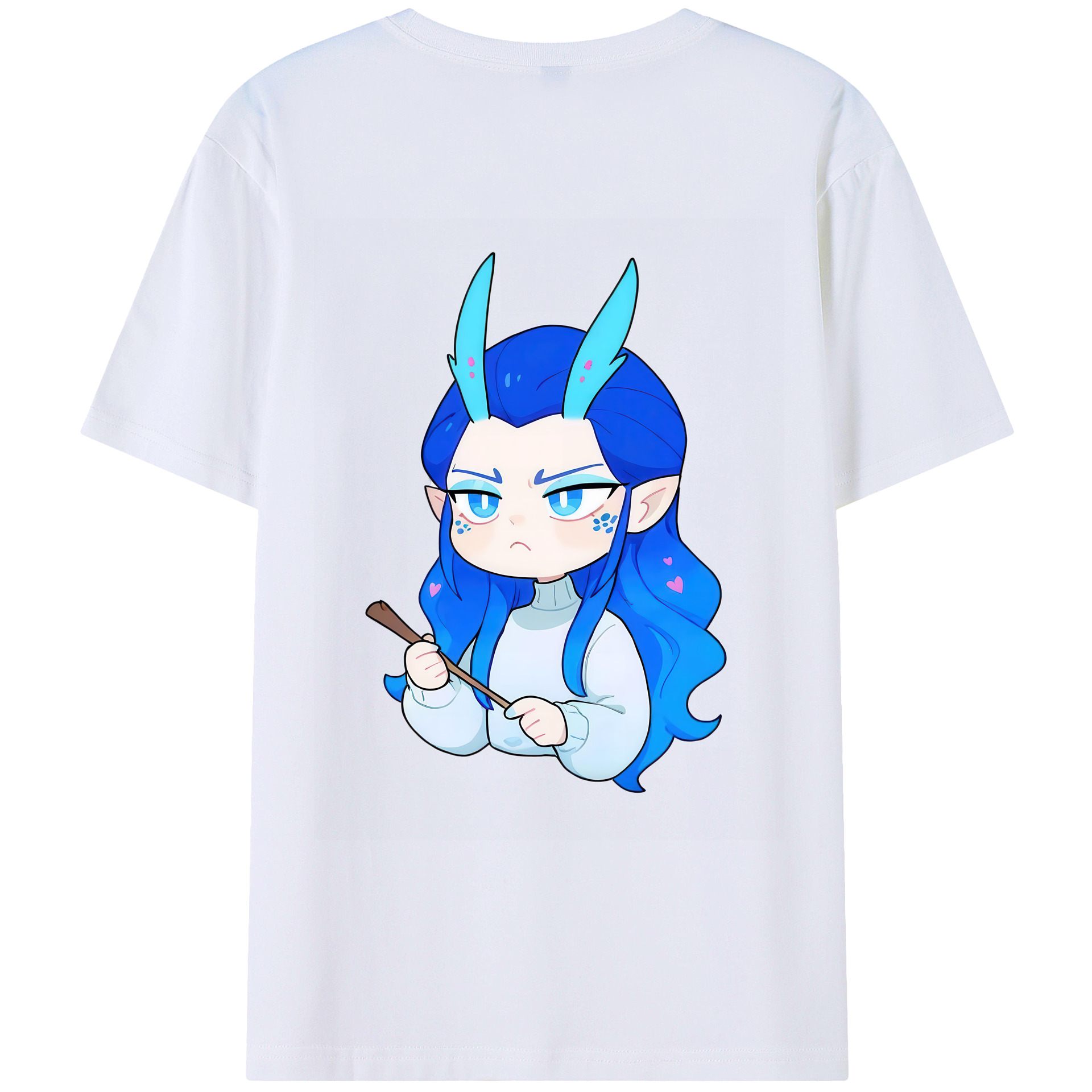 （画像用） Ne Zha 2 ナタ 魔童の大暴れ 綿100％ メンズ半袖Tシャツ（バックプリント） 通気性