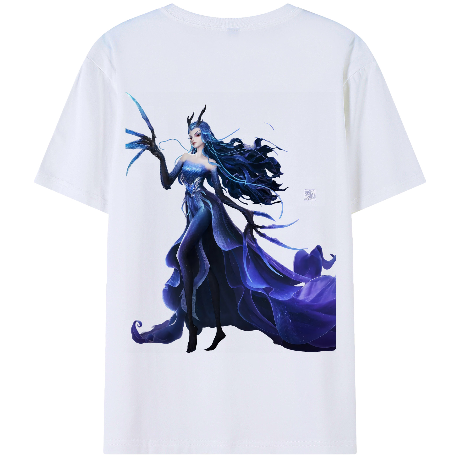 （画像用） Ne Zha 2 ナタ 魔童の大暴れ 綿100％ メンズ半袖Tシャツ（バックプリント） 通気性
