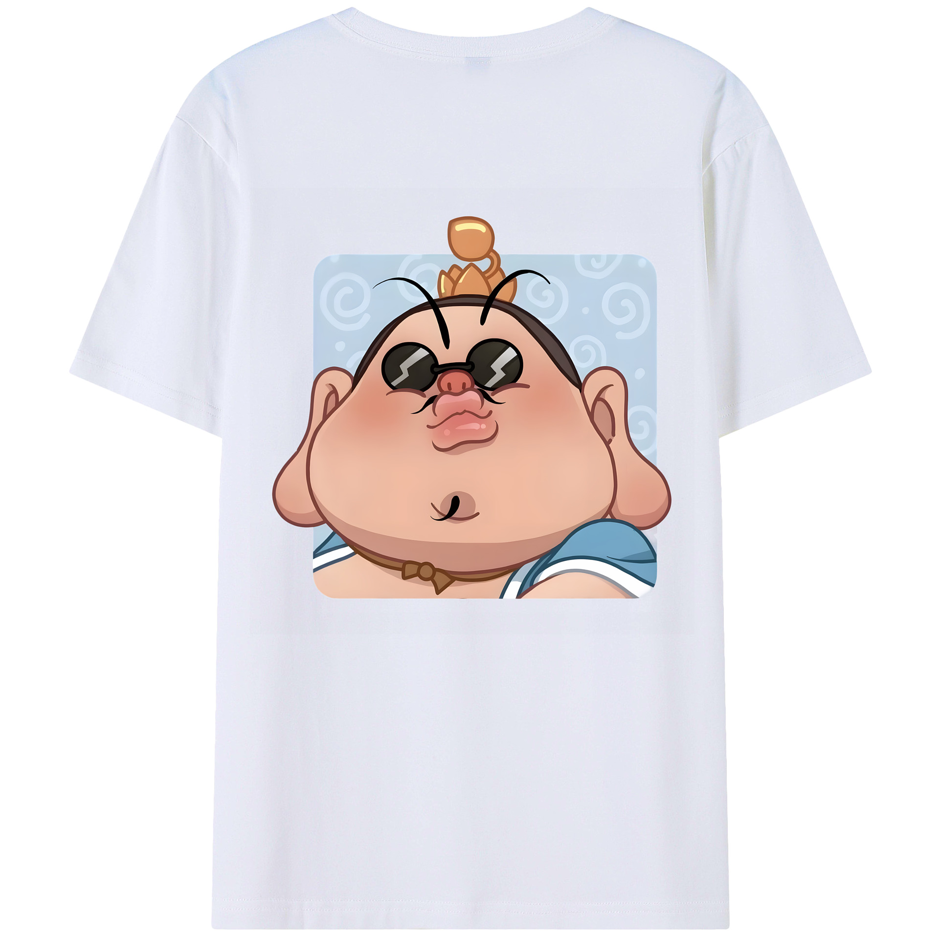 （画像用） Ne Zha 2 ナタ 魔童の大暴れ 綿100％ メンズ半袖Tシャツ（バックプリント） 通気性