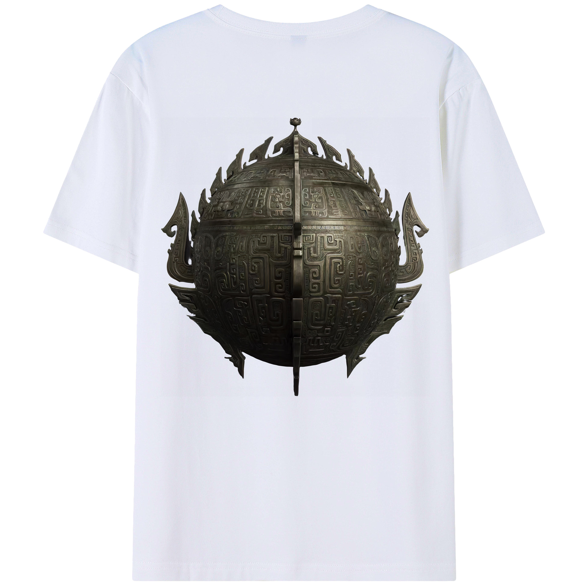 （画像用） Ne Zha 2 ナタ 魔童の大暴れ 綿100％ メンズ半袖Tシャツ（バックプリント） 通気性