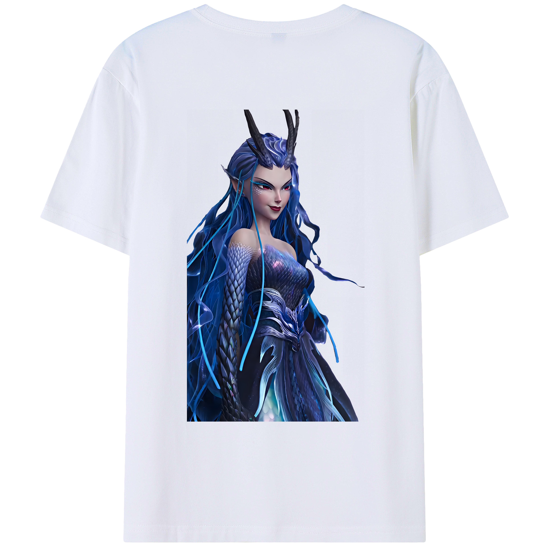 （画像用） Ne Zha 2 ナタ 魔童の大暴れ 綿100％ メンズ半袖Tシャツ（バックプリント） 通気性