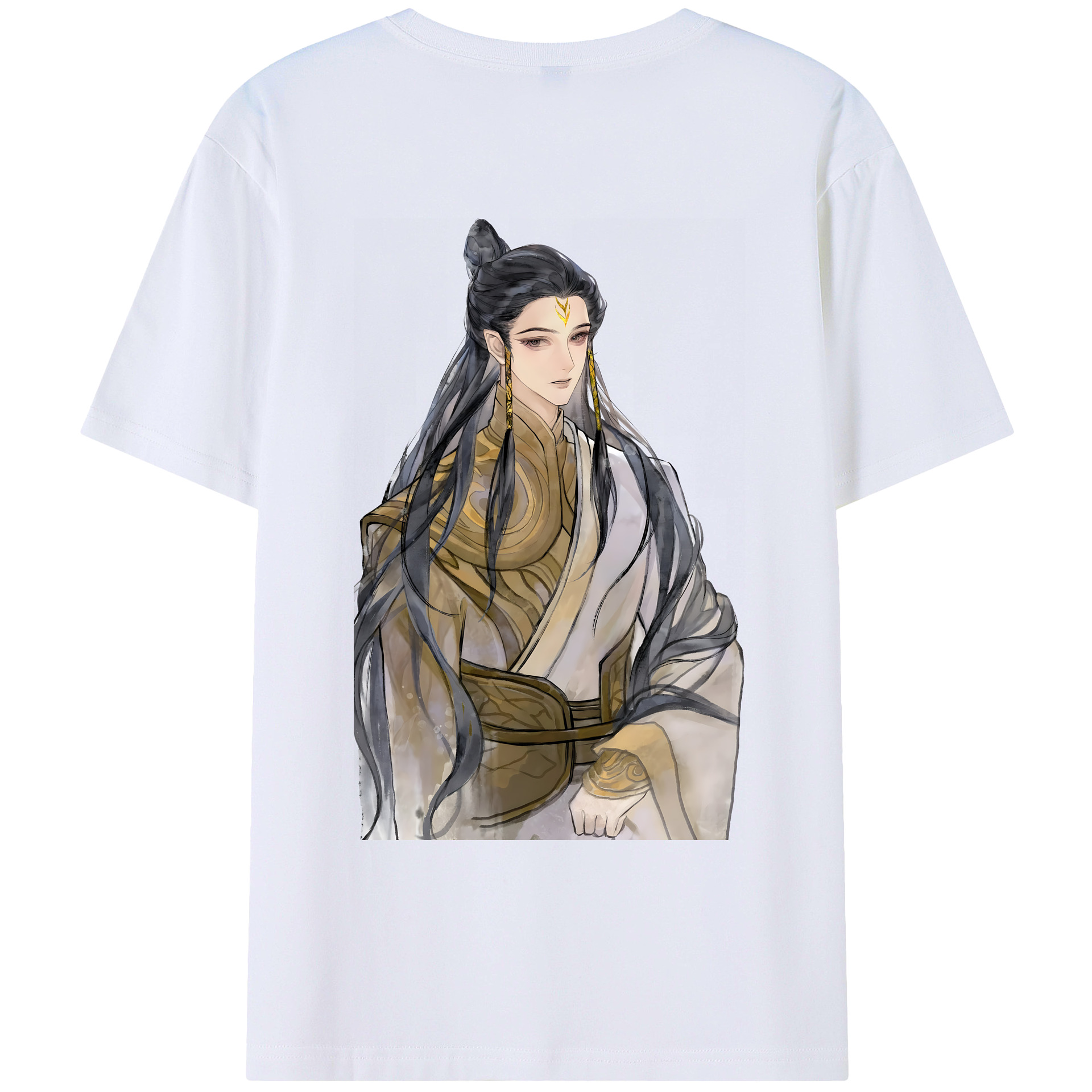 （画像用） Ne Zha 2 ナタ 魔童の大暴れ 綿100％ メンズ半袖Tシャツ（バックプリント） 通気性