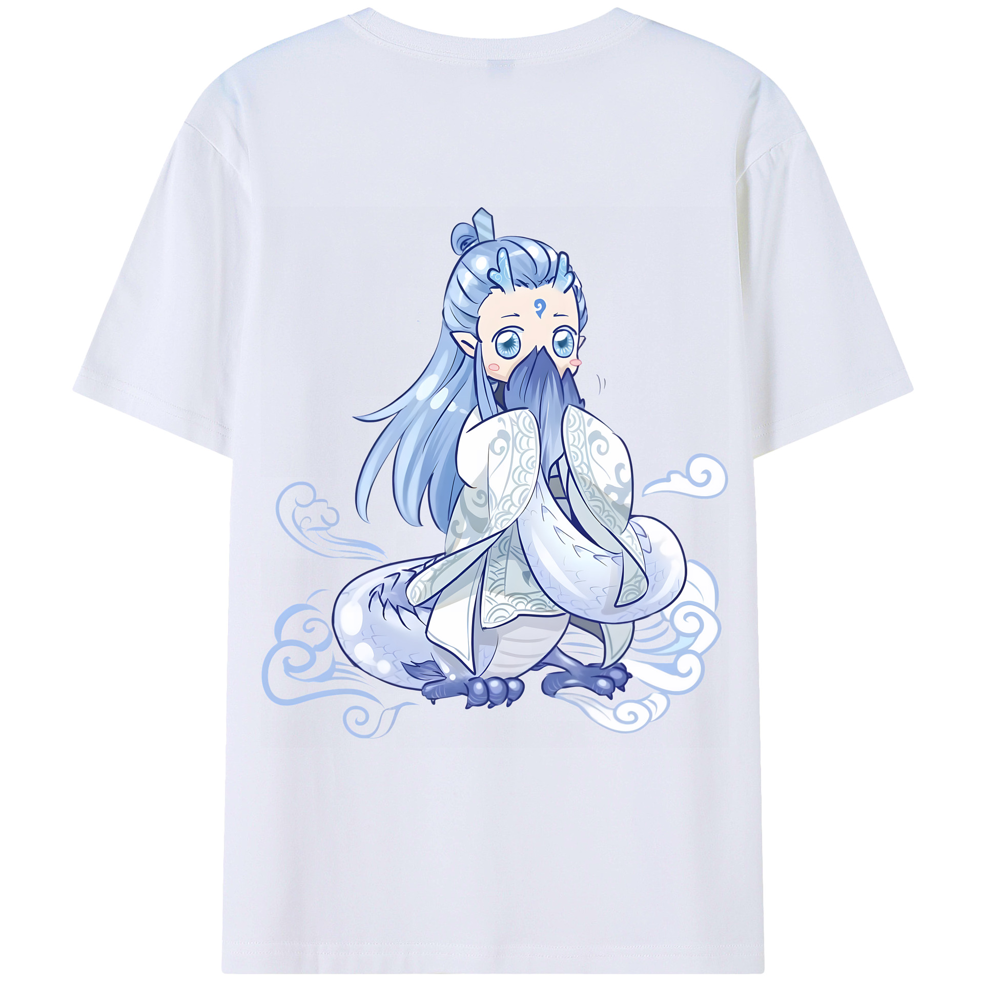 （画像用） Ne Zha 2 ナタ 魔童の大暴れ 綿100％ メンズ半袖Tシャツ（バックプリント） 通気性