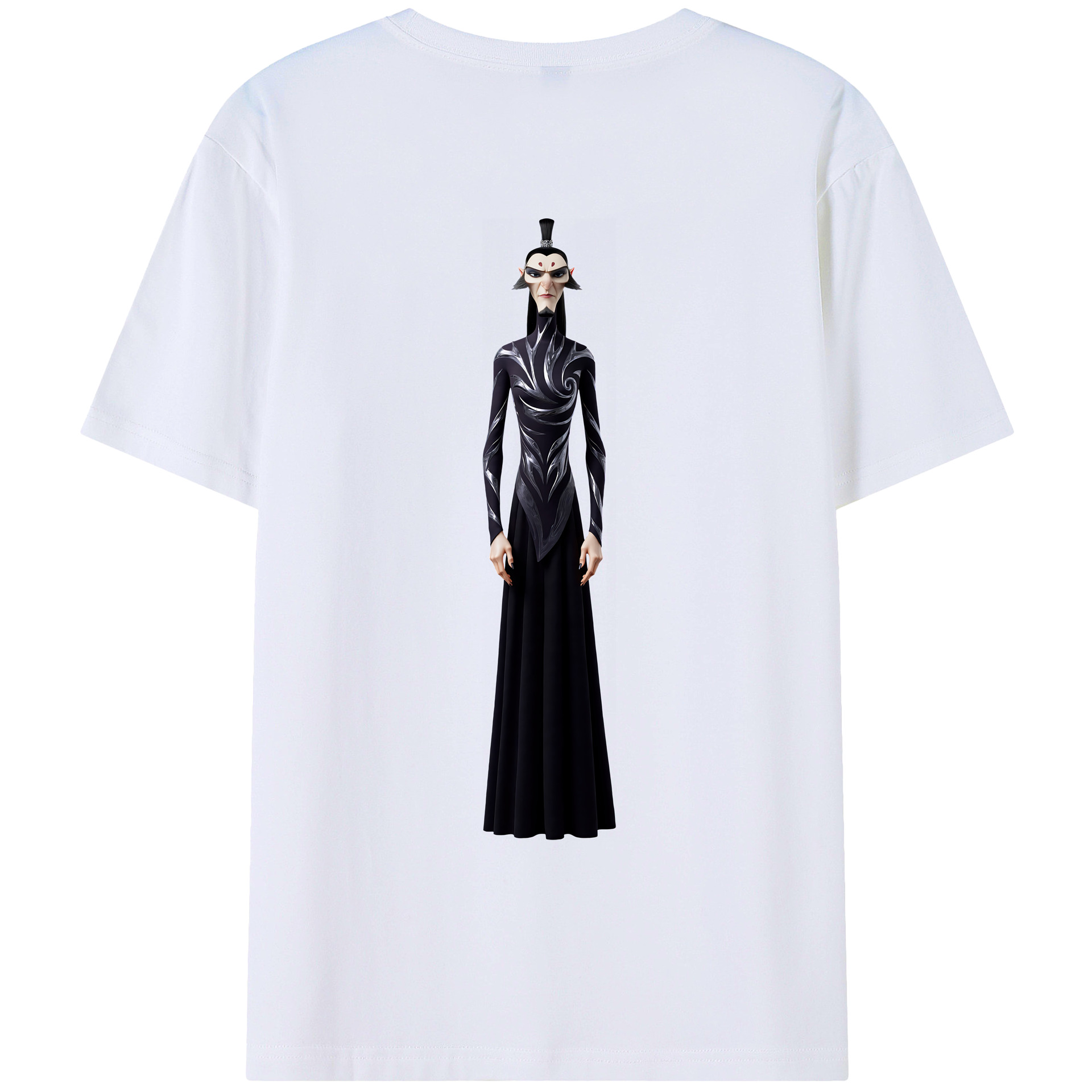（画像用） Ne Zha 2 ナタ 魔童の大暴れ 綿100％ メンズ半袖Tシャツ（バックプリント） 通気性