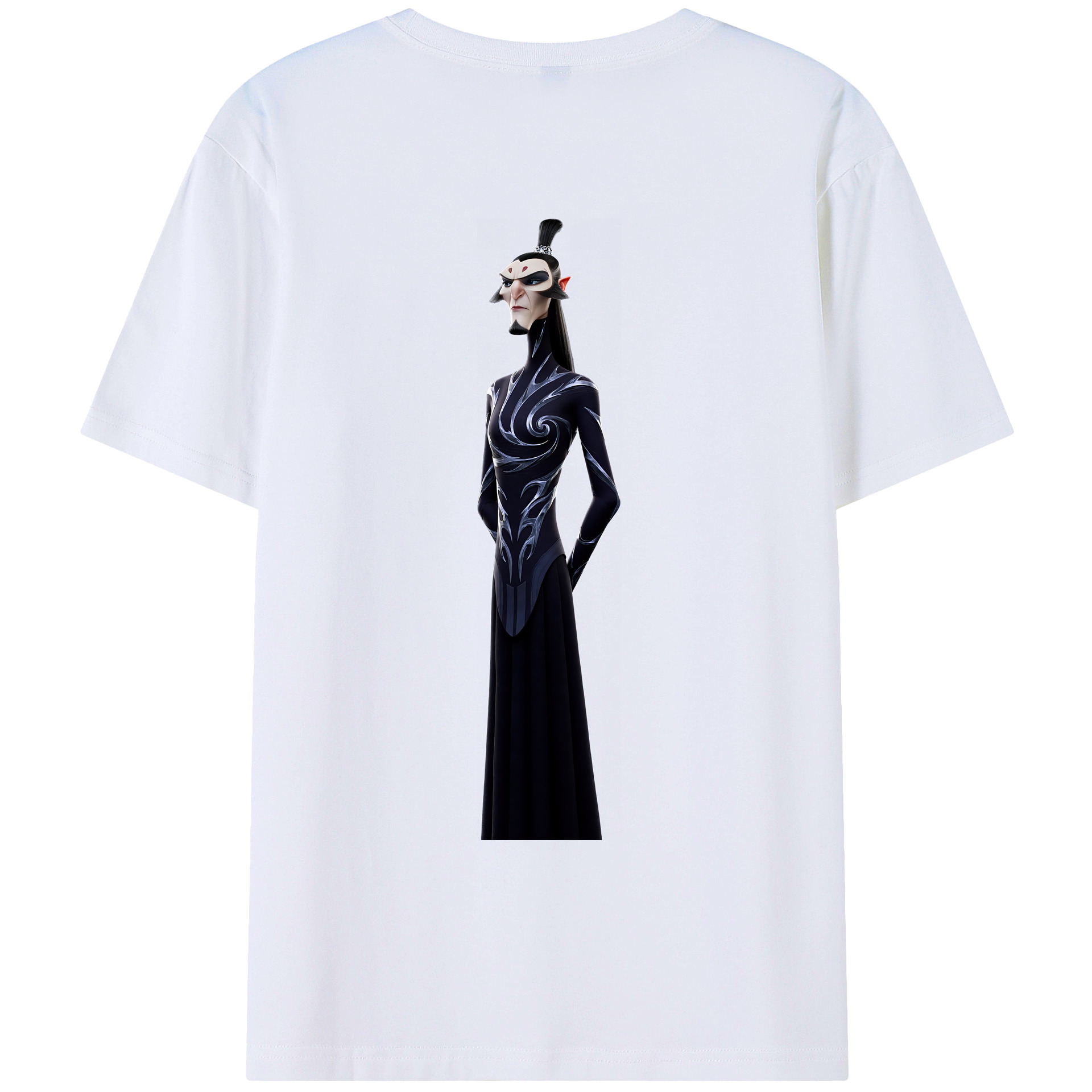 （画像用） Ne Zha 2 ナタ 魔童の大暴れ 綿100％ メンズ半袖Tシャツ（バックプリント） 通気性