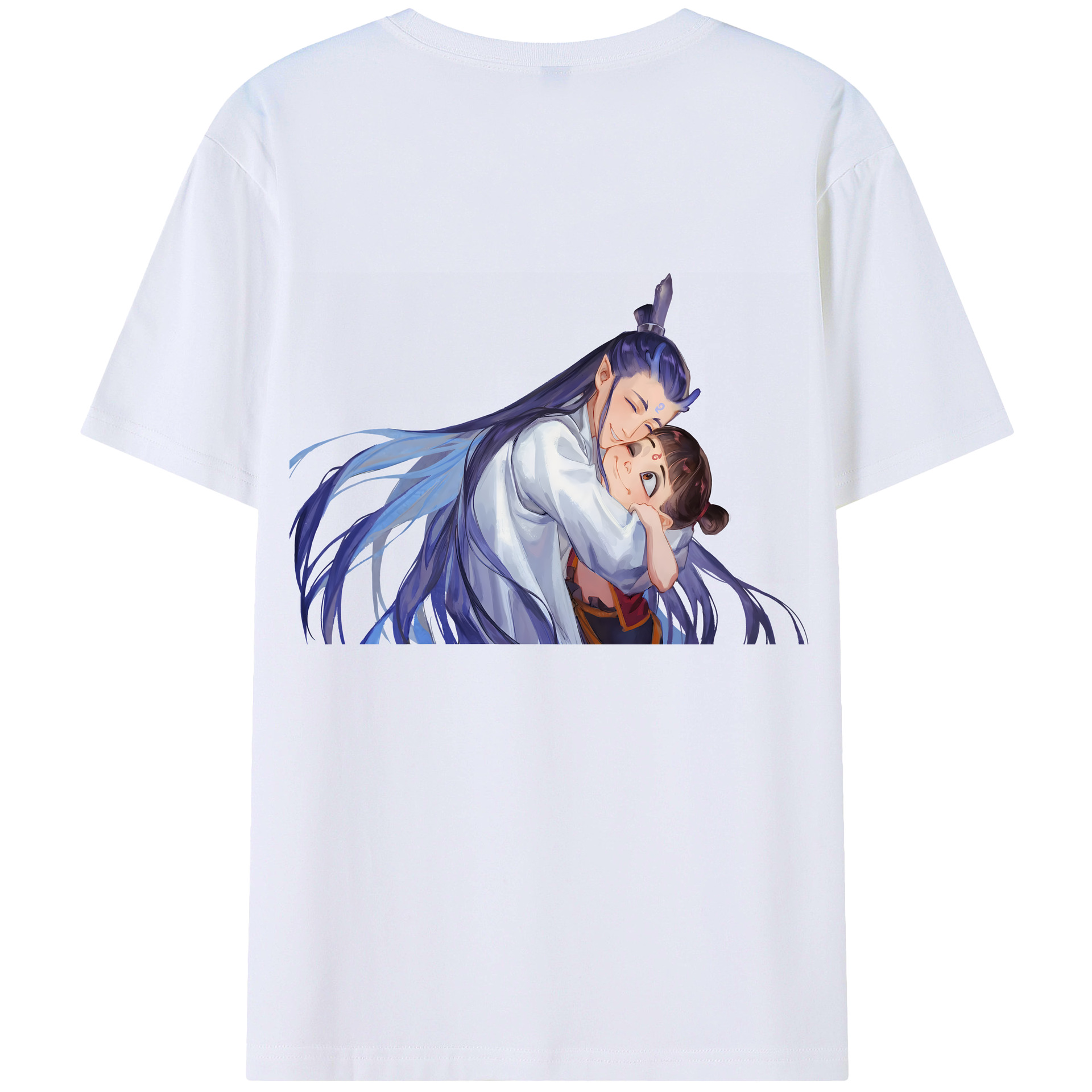 （画像用） Ne Zha 2 ナタ 魔童の大暴れ 綿100％ メンズ半袖Tシャツ（バックプリント） 通気性
