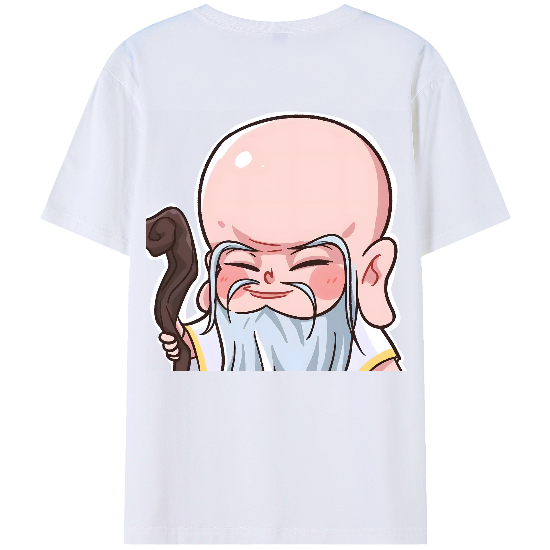 （画像用） Ne Zha 2 ナタ 魔童の大暴れ 綿100％ メンズ半袖Tシャツ（バックプリント） 通気性