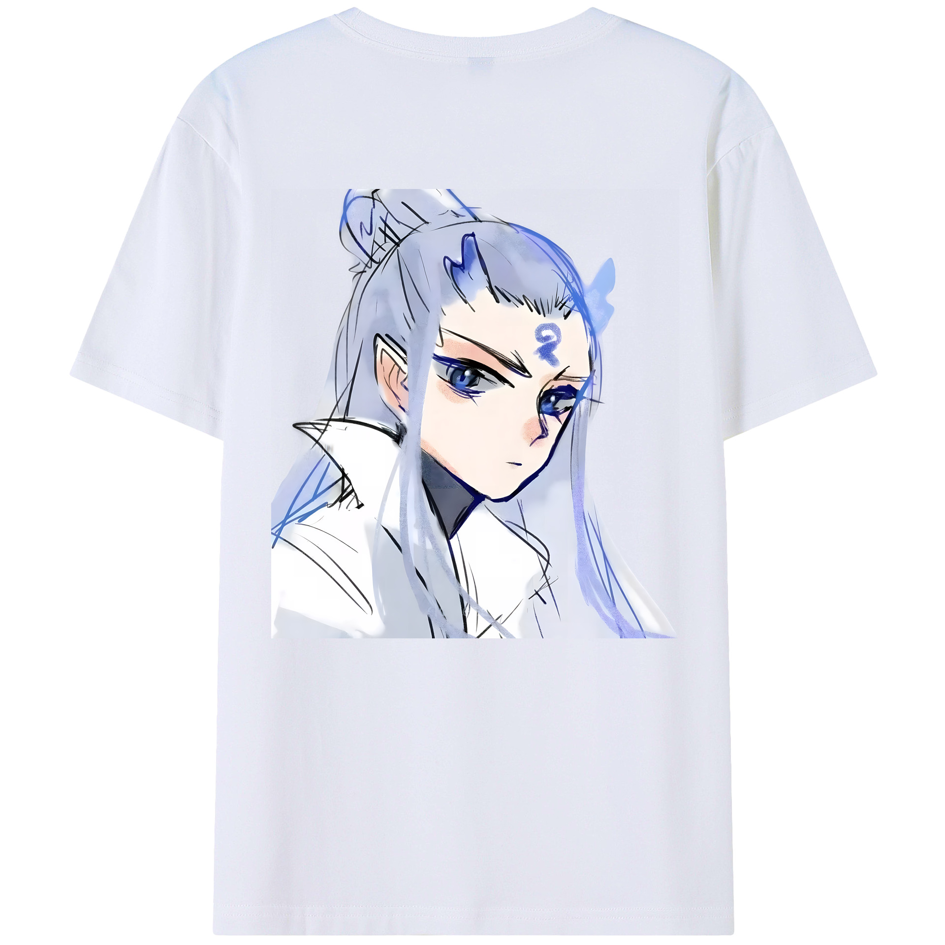 （画像用） Ne Zha 2 ナタ 魔童の大暴れ 綿100％ メンズ半袖Tシャツ（バックプリント） 通気性
