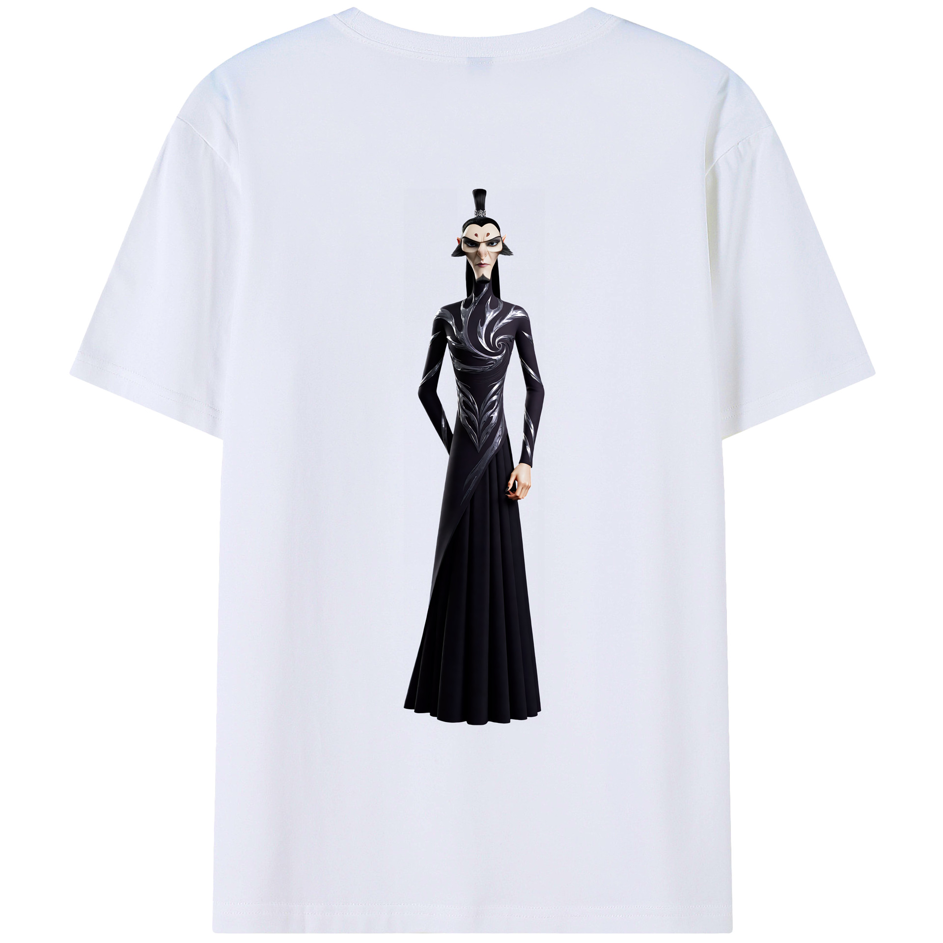 （画像用） Ne Zha 2 ナタ 魔童の大暴れ 綿100％ メンズ半袖Tシャツ（バックプリント） 通気性