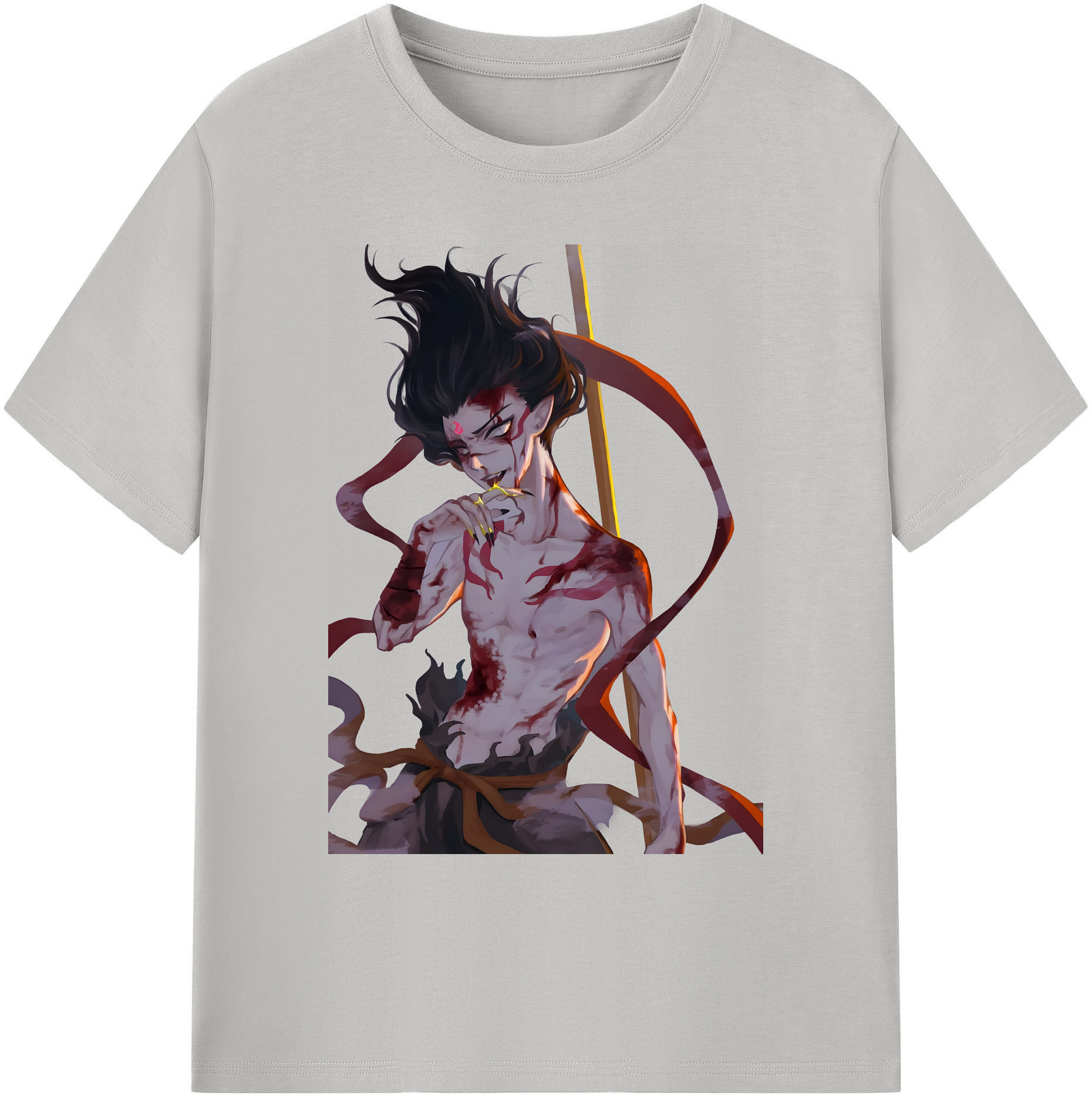 （画像用） Ne Zha 2 ナタ 魔童の大暴れ 綿100％ メンズ半袖Tシャツ｜肌触りやわらか＆通気性