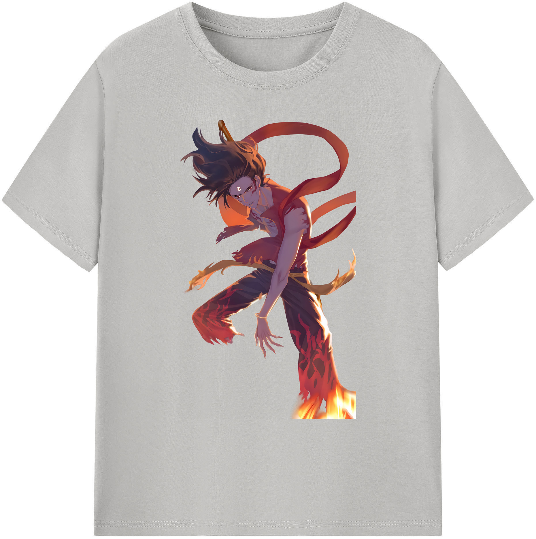 （画像用） Ne Zha 2 ナタ 魔童の大暴れ 綿100％ メンズ半袖Tシャツ｜肌触りやわらか＆通気性
