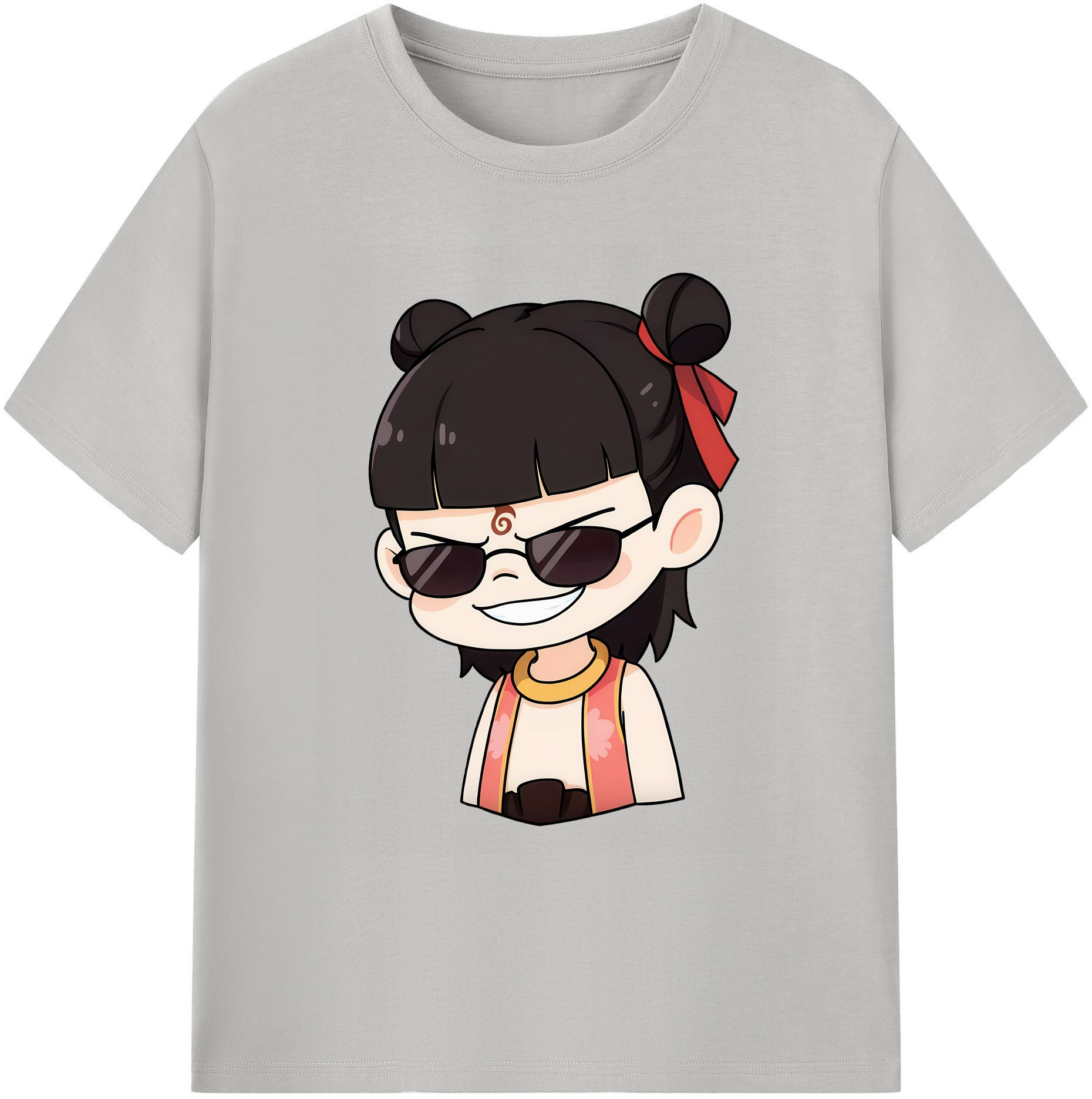 （画像用） Ne Zha 2 ナタ 魔童の大暴れ 綿100％ メンズ半袖Tシャツ｜肌触りやわらか＆通気性