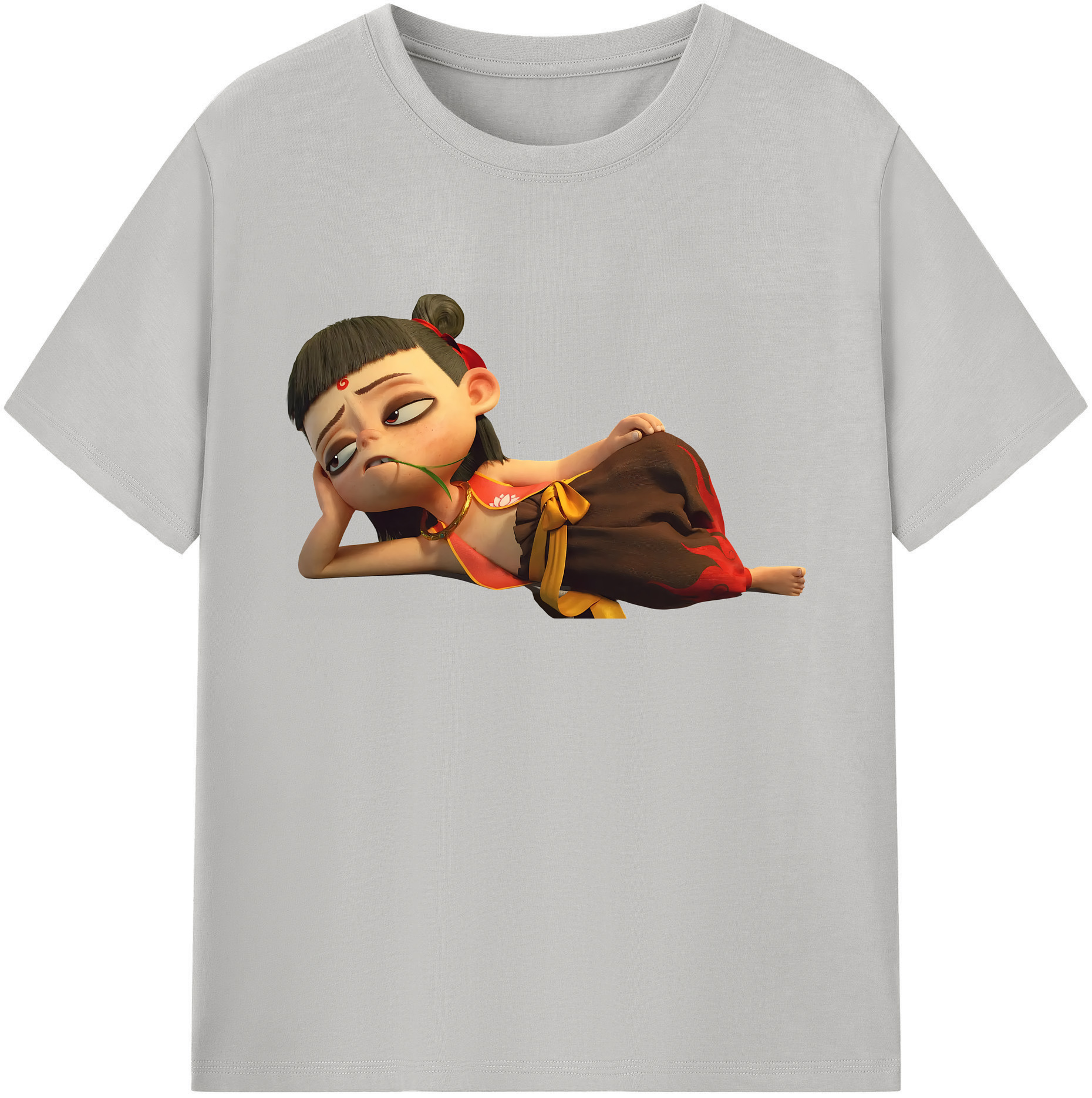 （画像用） Ne Zha 2 ナタ 魔童の大暴れ 綿100％ メンズ半袖Tシャツ｜肌触りやわらか＆通気性