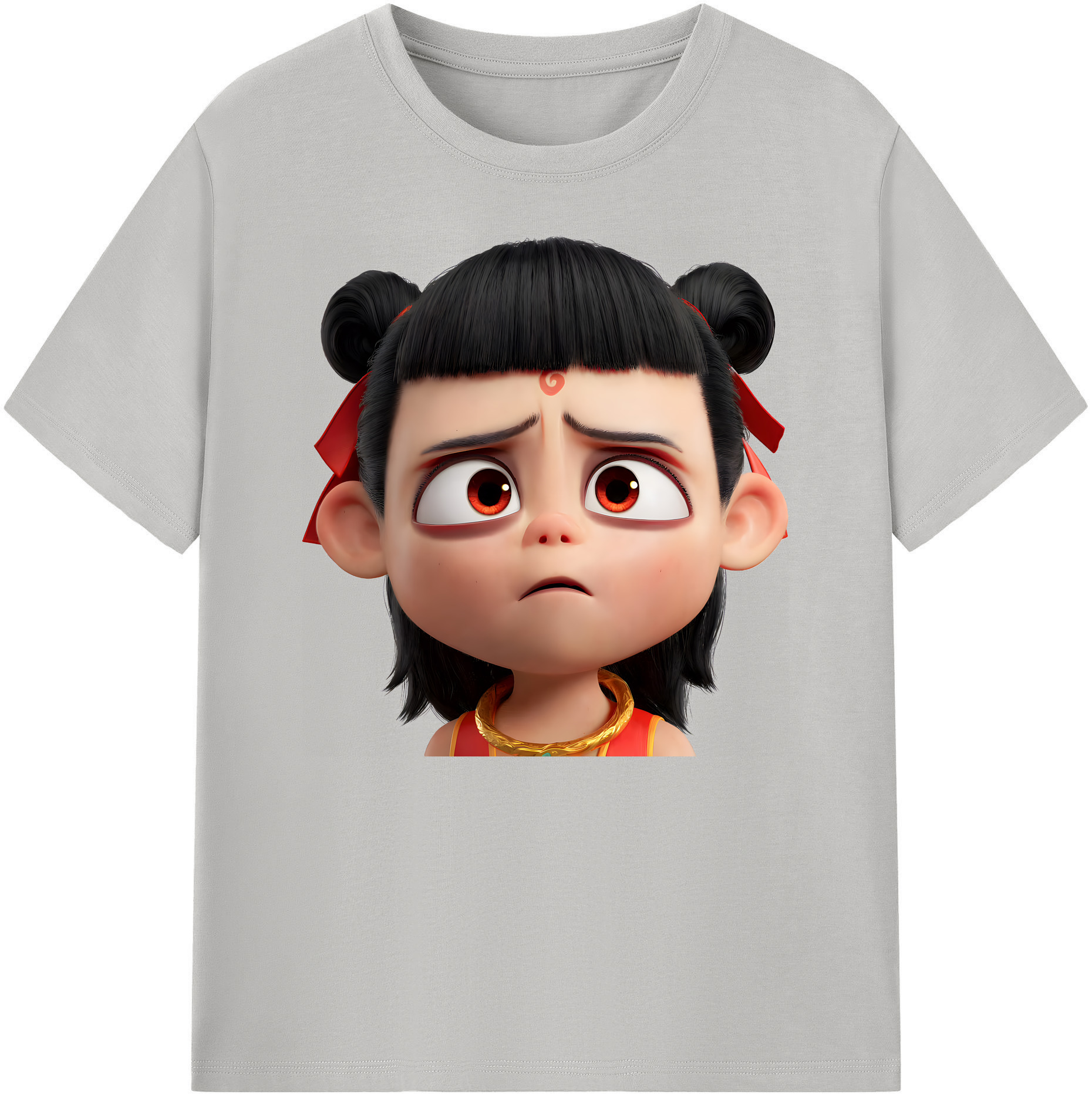 （画像用） Ne Zha 2 ナタ 魔童の大暴れ 綿100％ メンズ半袖Tシャツ｜肌触りやわらか＆通気性
