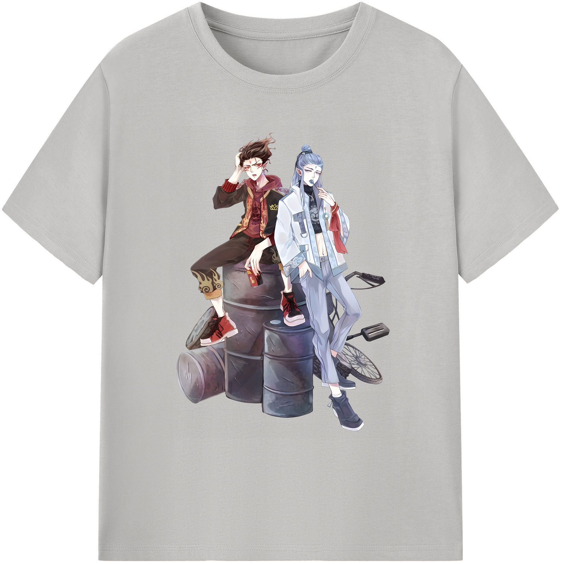 （画像用） Ne Zha 2 ナタ 魔童の大暴れ 綿100％ メンズ半袖Tシャツ｜肌触りやわらか＆通気性