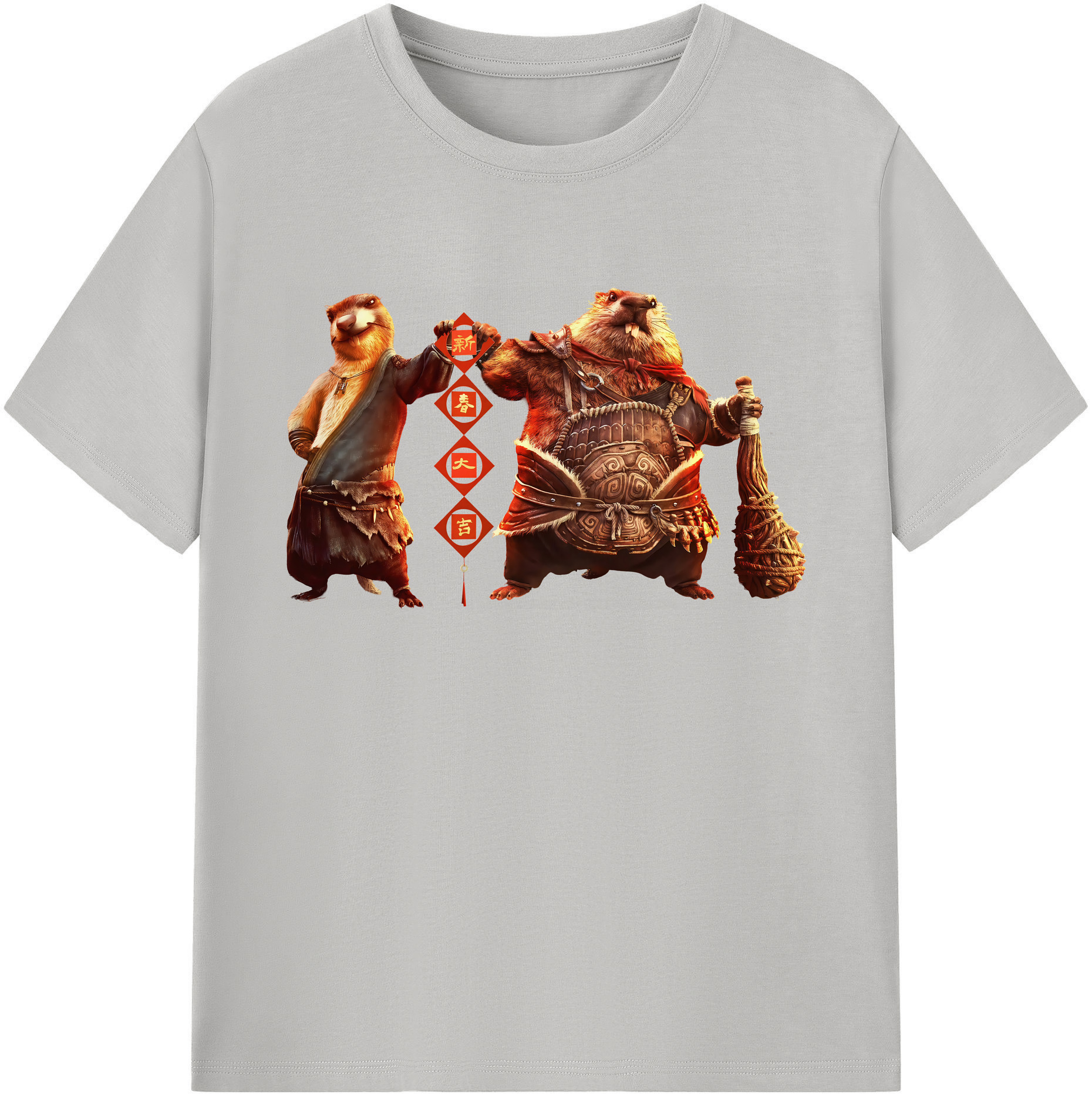 （画像用） Ne Zha 2 ナタ 魔童の大暴れ 綿100％ メンズ半袖Tシャツ｜肌触りやわらか＆通気性
