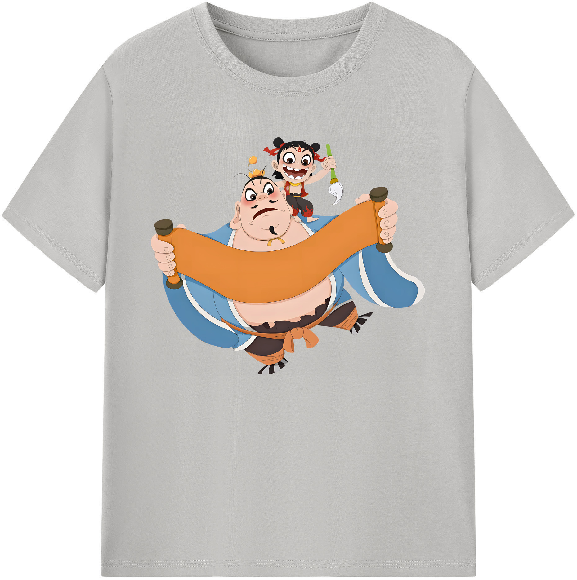 （画像用） Ne Zha 2 ナタ 魔童の大暴れ 綿100％ メンズ半袖Tシャツ｜肌触りやわらか＆通気性