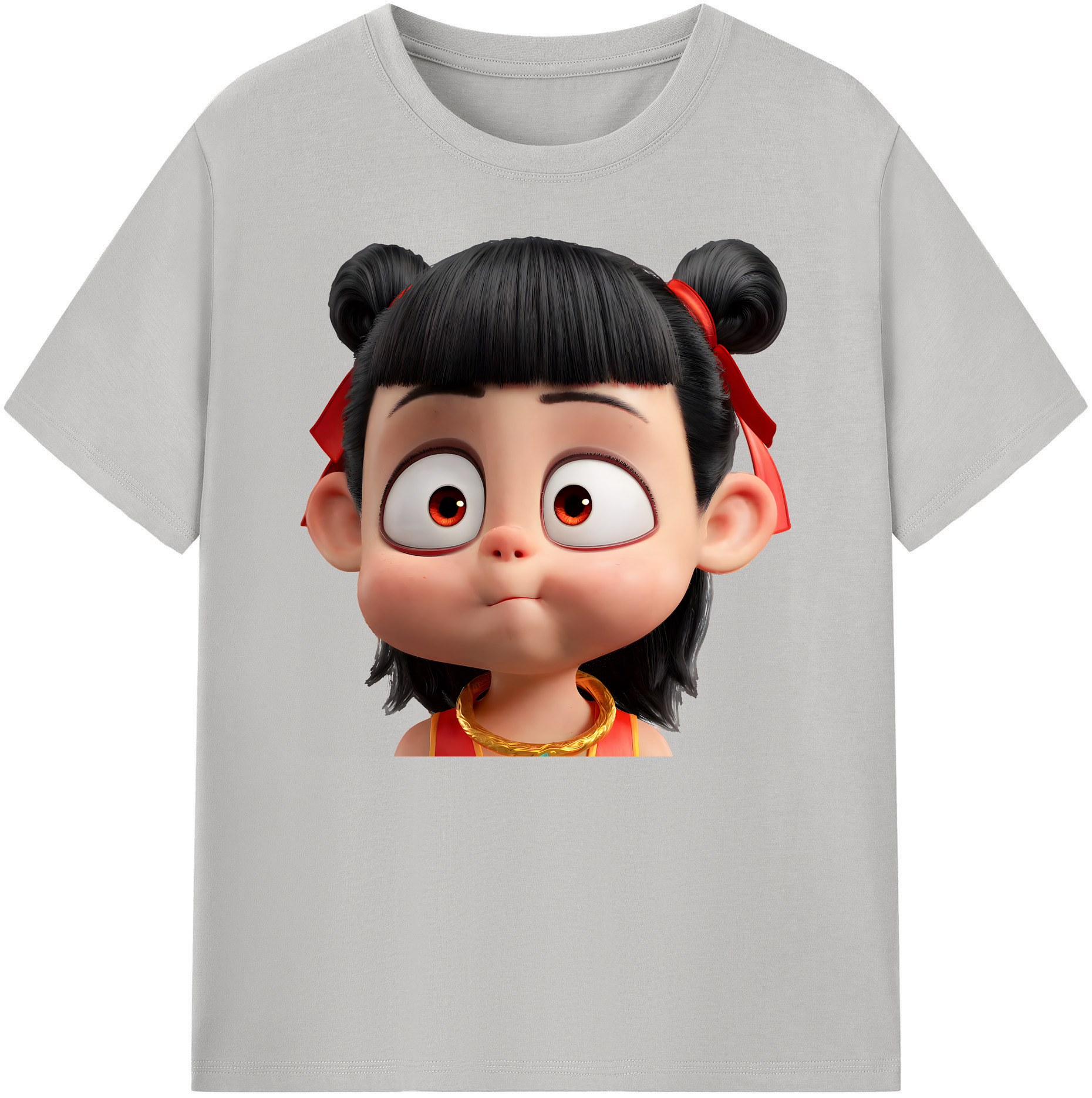 （画像用） Ne Zha 2 ナタ 魔童の大暴れ 綿100％ メンズ半袖Tシャツ｜肌触りやわらか＆通気性