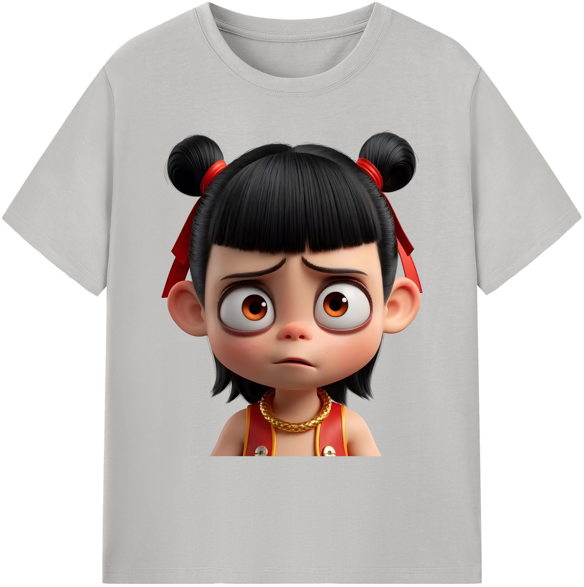 （画像用） Ne Zha 2 ナタ 魔童の大暴れ 綿100％ メンズ半袖Tシャツ｜肌触りやわらか＆通気性