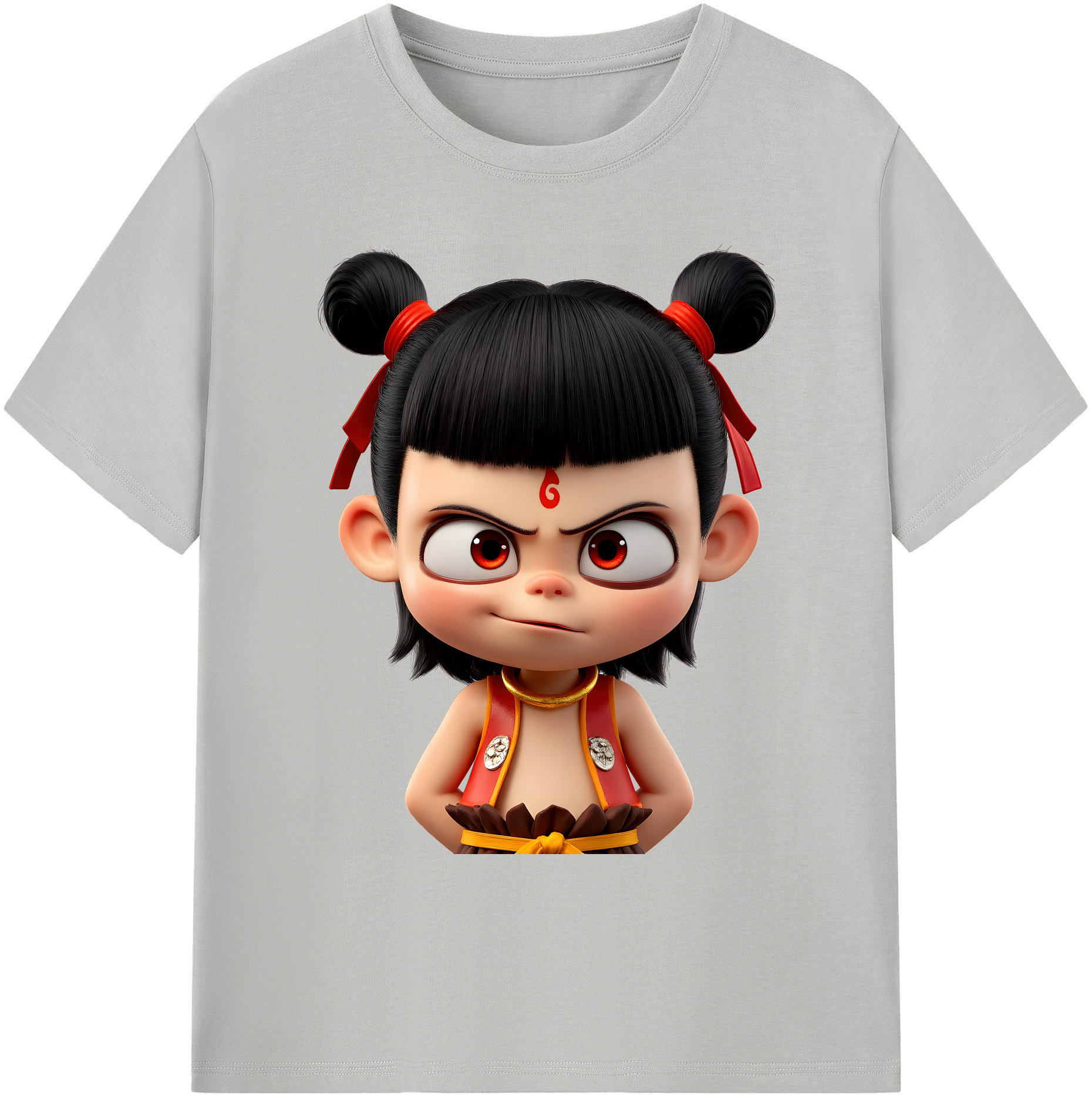 （画像用） Ne Zha 2 ナタ 魔童の大暴れ 綿100％ メンズ半袖Tシャツ｜肌触りやわらか＆通気性
