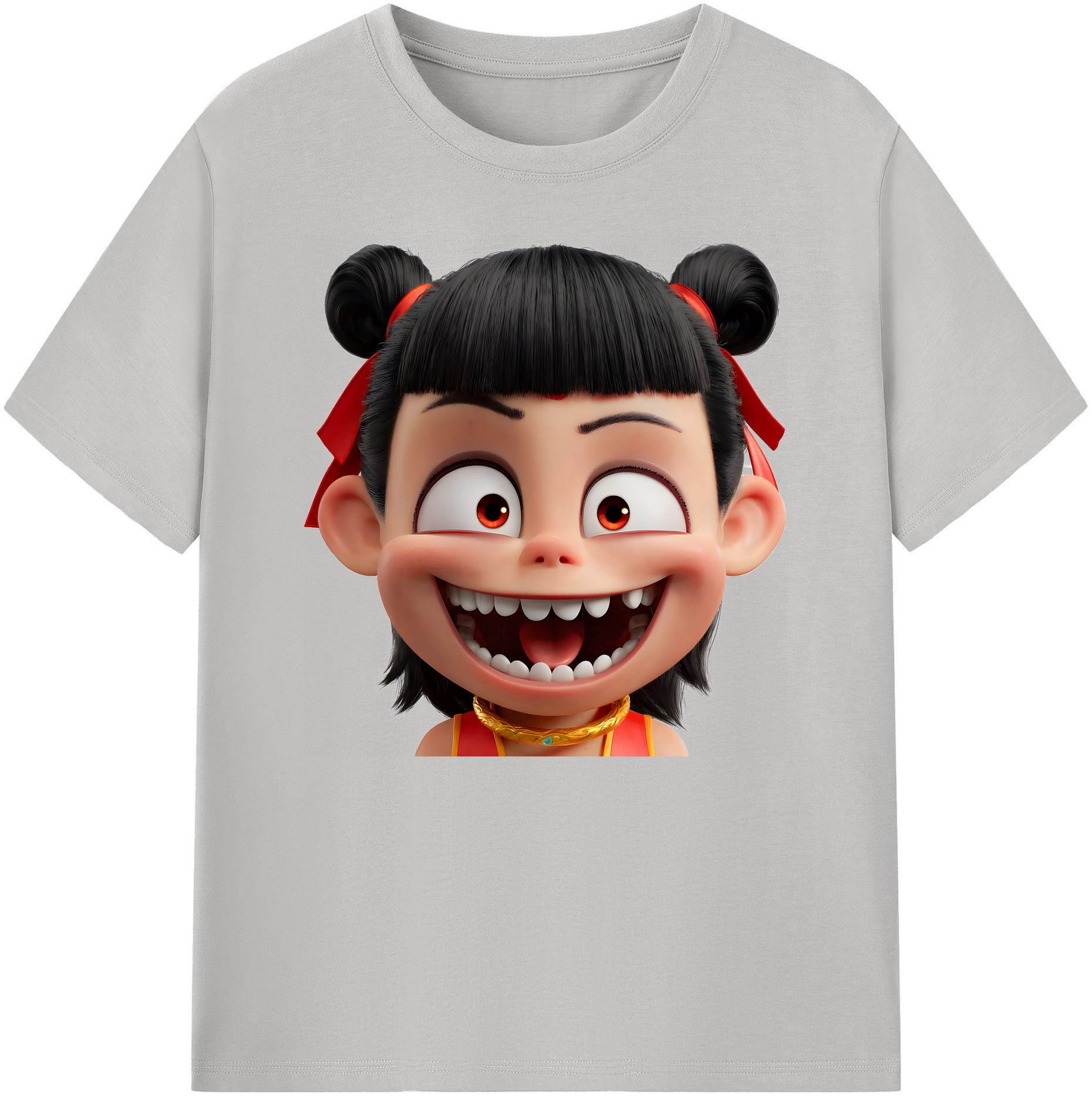 （画像用） Ne Zha 2 ナタ 魔童の大暴れ 綿100％ メンズ半袖Tシャツ｜肌触りやわらか＆通気性