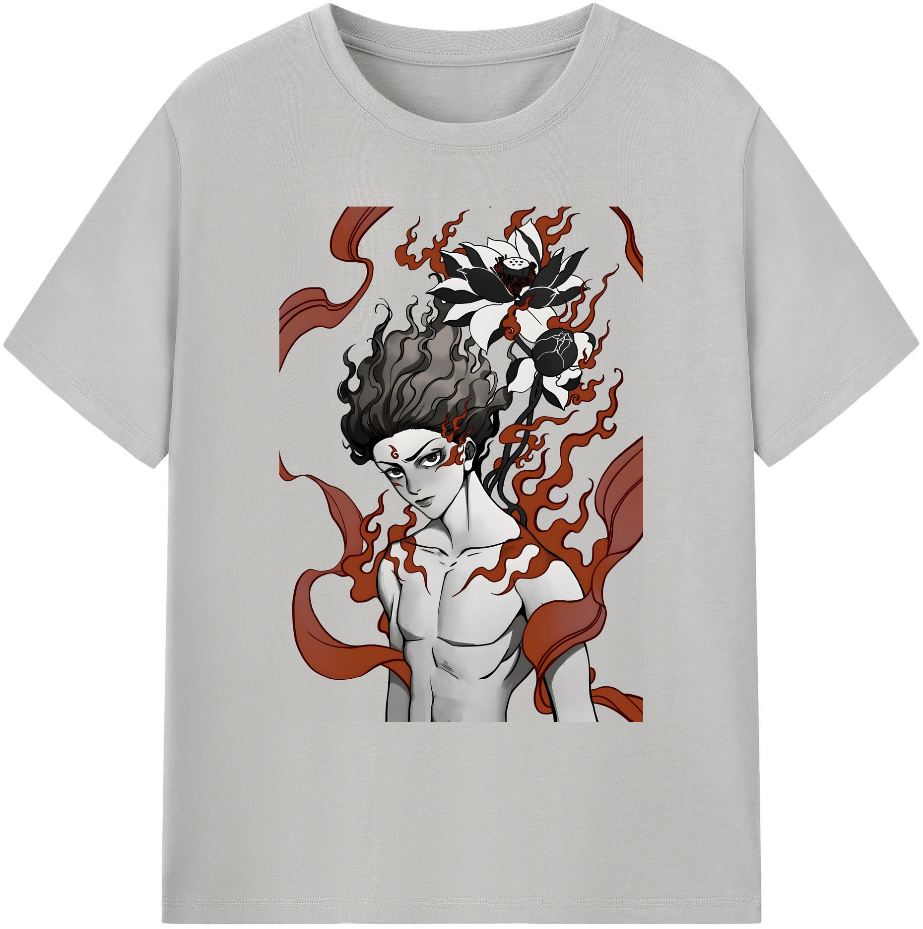 （画像用） Ne Zha 2 ナタ 魔童の大暴れ 綿100％ メンズ半袖Tシャツ｜肌触りやわらか＆通気性