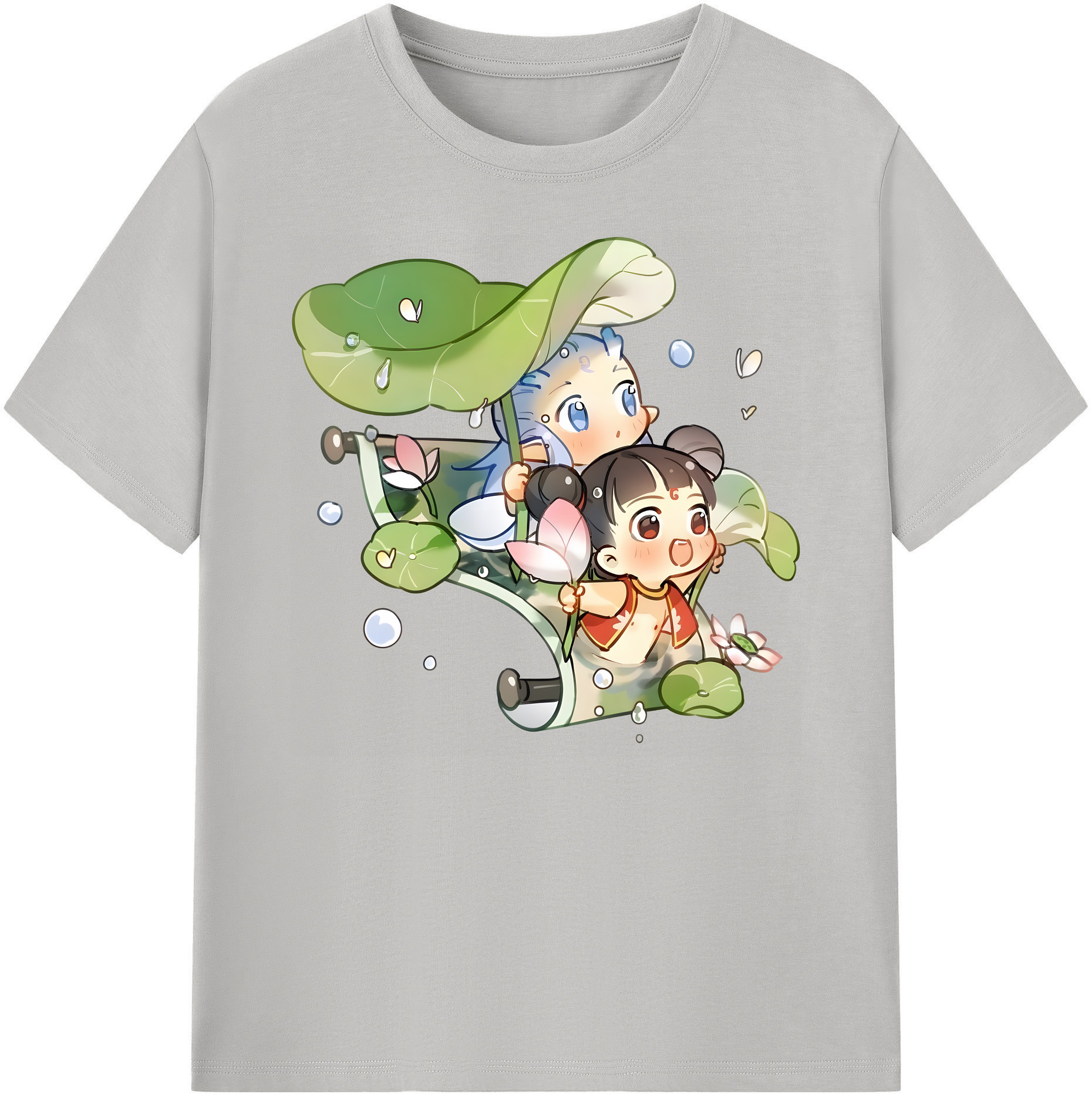 （画像用） Ne Zha 2 ナタ 魔童の大暴れ 綿100％ メンズ半袖Tシャツ｜肌触りやわらか＆通気性