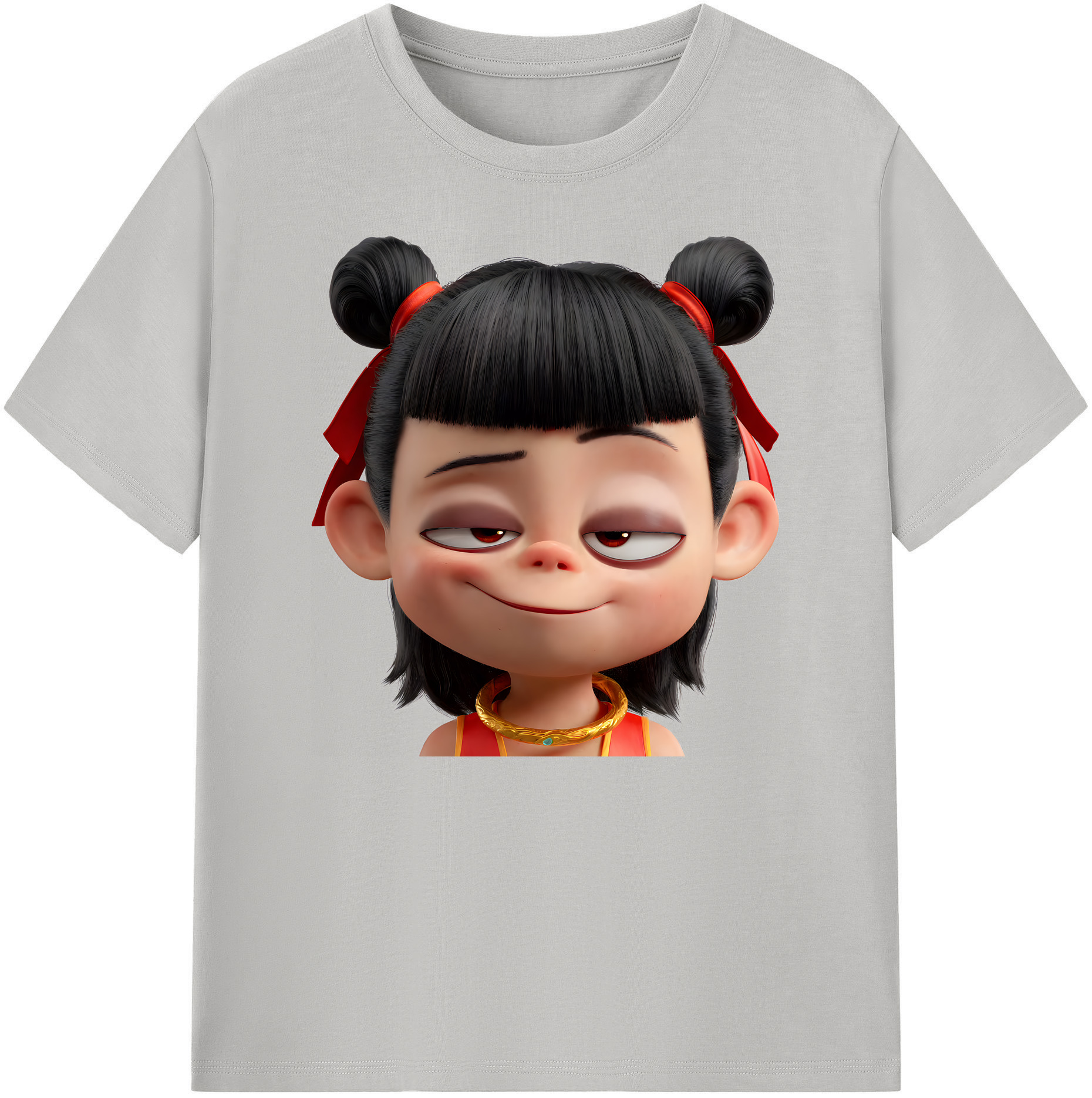 （画像用） Ne Zha 2 ナタ 魔童の大暴れ 綿100％ メンズ半袖Tシャツ｜肌触りやわらか＆通気性
