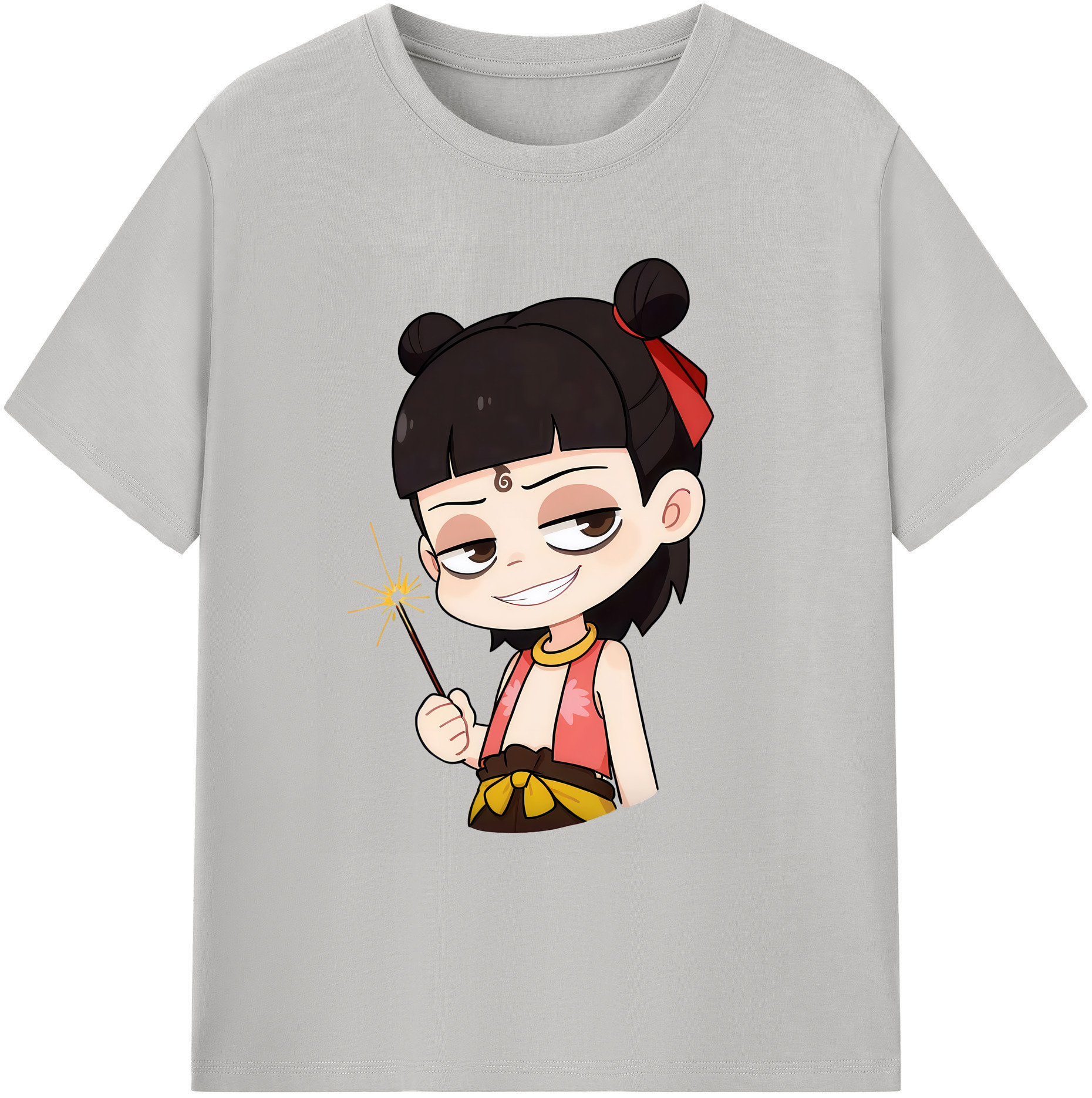 （画像用） Ne Zha 2 ナタ 魔童の大暴れ 綿100％ メンズ半袖Tシャツ｜肌触りやわらか＆通気性