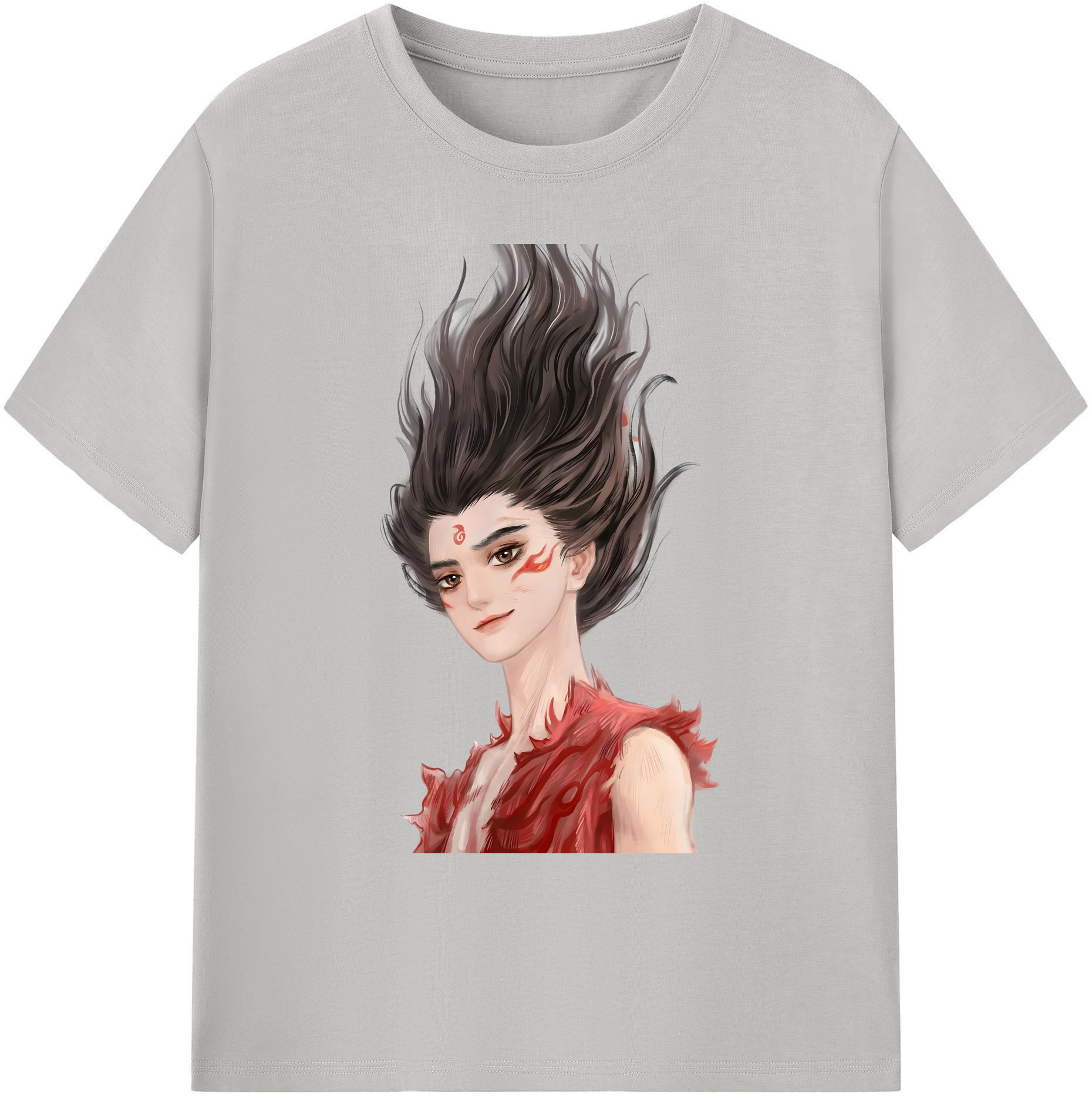 （画像用） Ne Zha 2 ナタ 魔童の大暴れ 綿100％ メンズ半袖Tシャツ｜肌触りやわらか＆通気性
