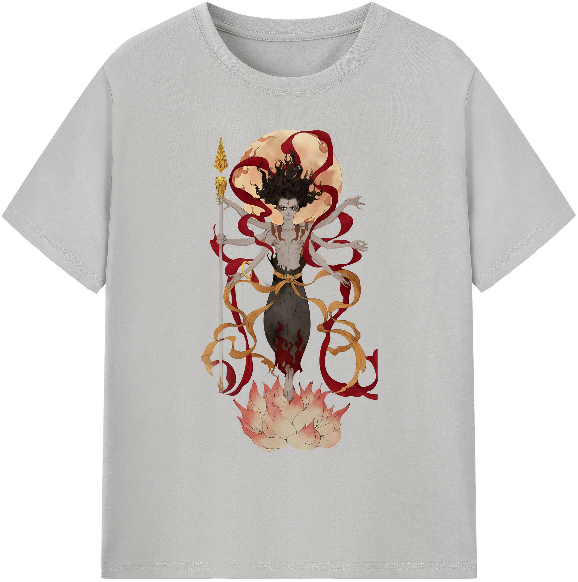（画像用） Ne Zha 2 ナタ 魔童の大暴れ 綿100％ メンズ半袖Tシャツ｜肌触りやわらか＆通気性