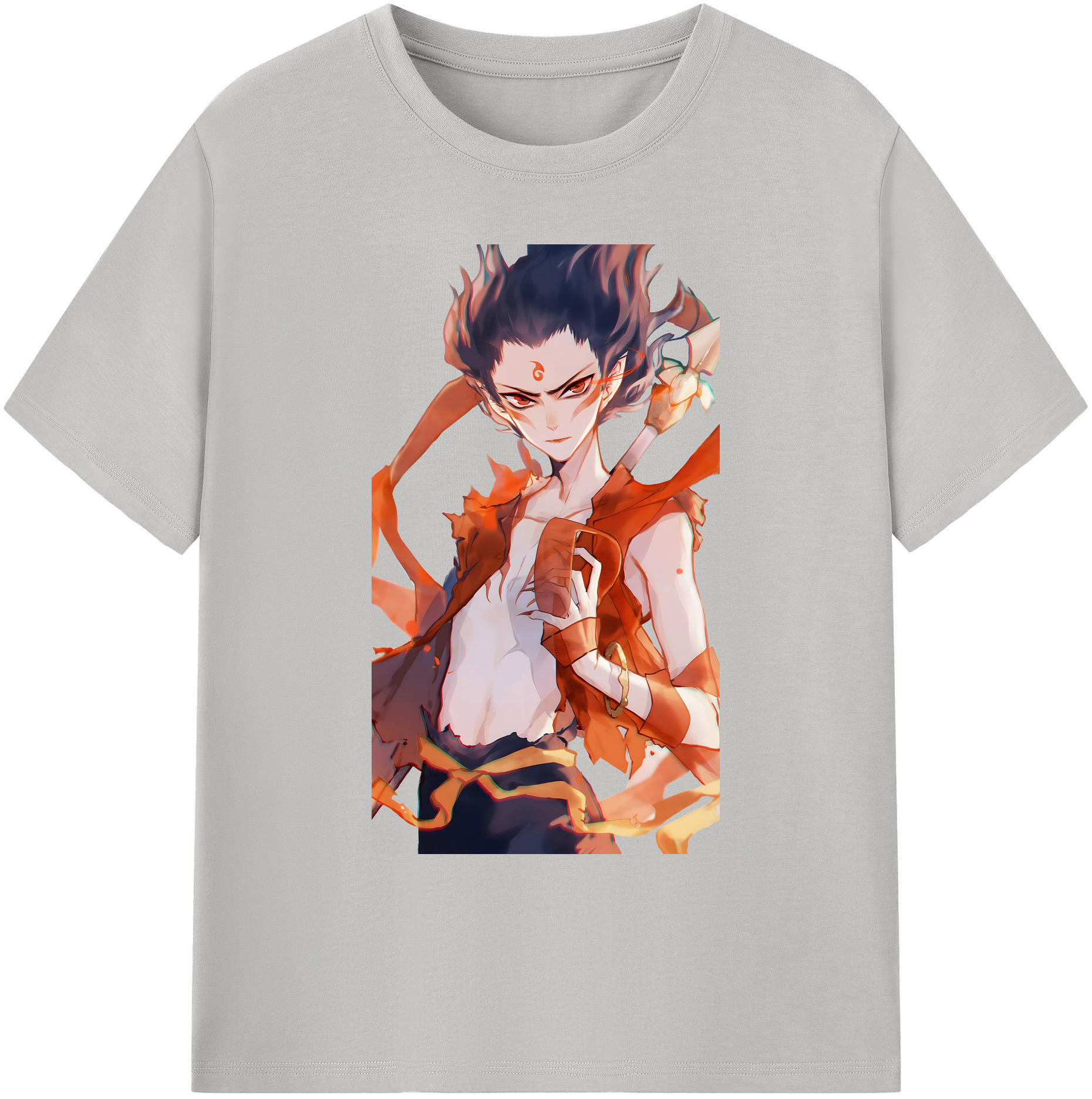 （画像用） Ne Zha 2 ナタ 魔童の大暴れ 綿100％ メンズ半袖Tシャツ｜肌触りやわらか＆通気性