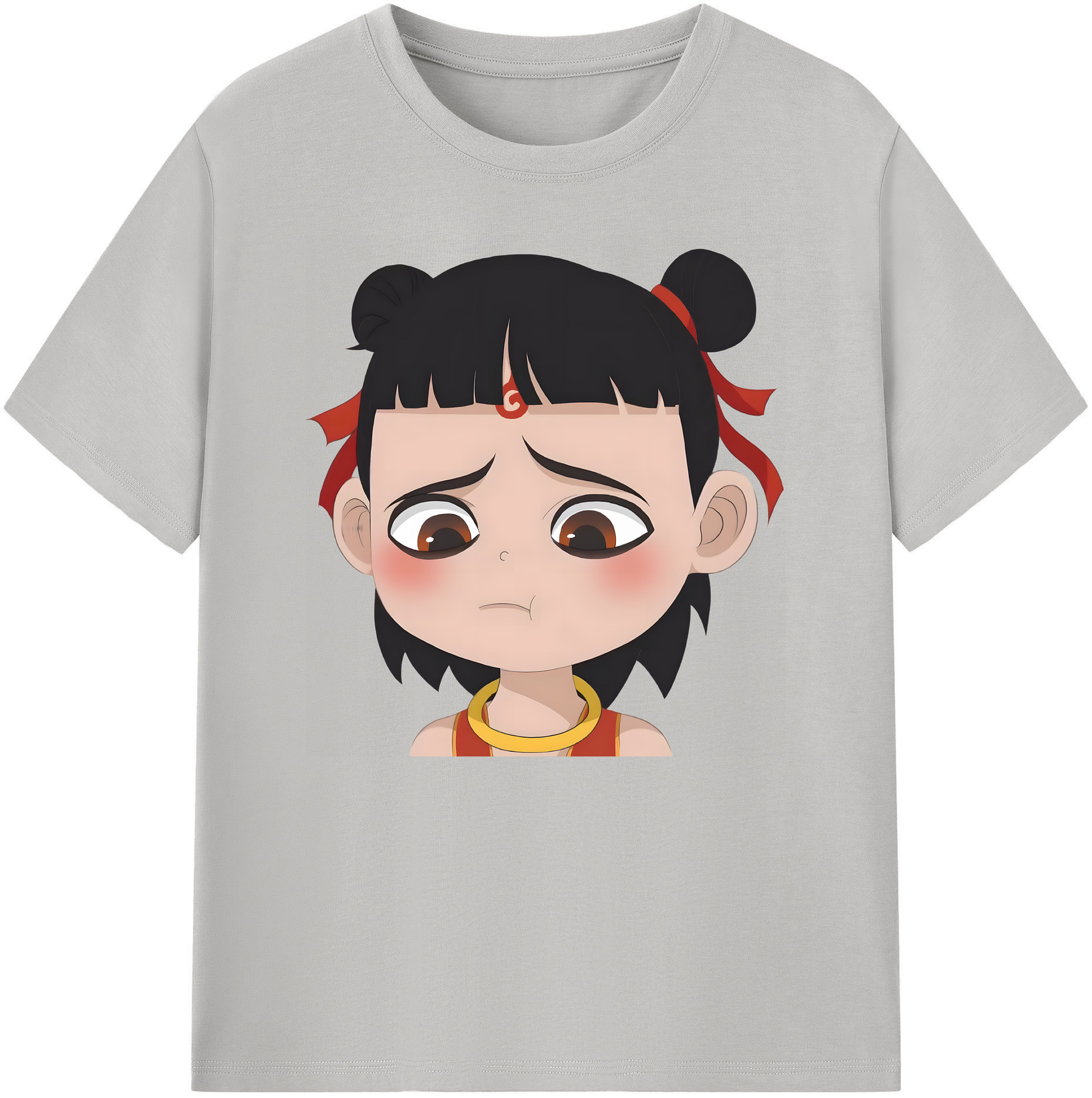 （画像用） Ne Zha 2 ナタ 魔童の大暴れ 綿100％ メンズ半袖Tシャツ｜肌触りやわらか＆通気性