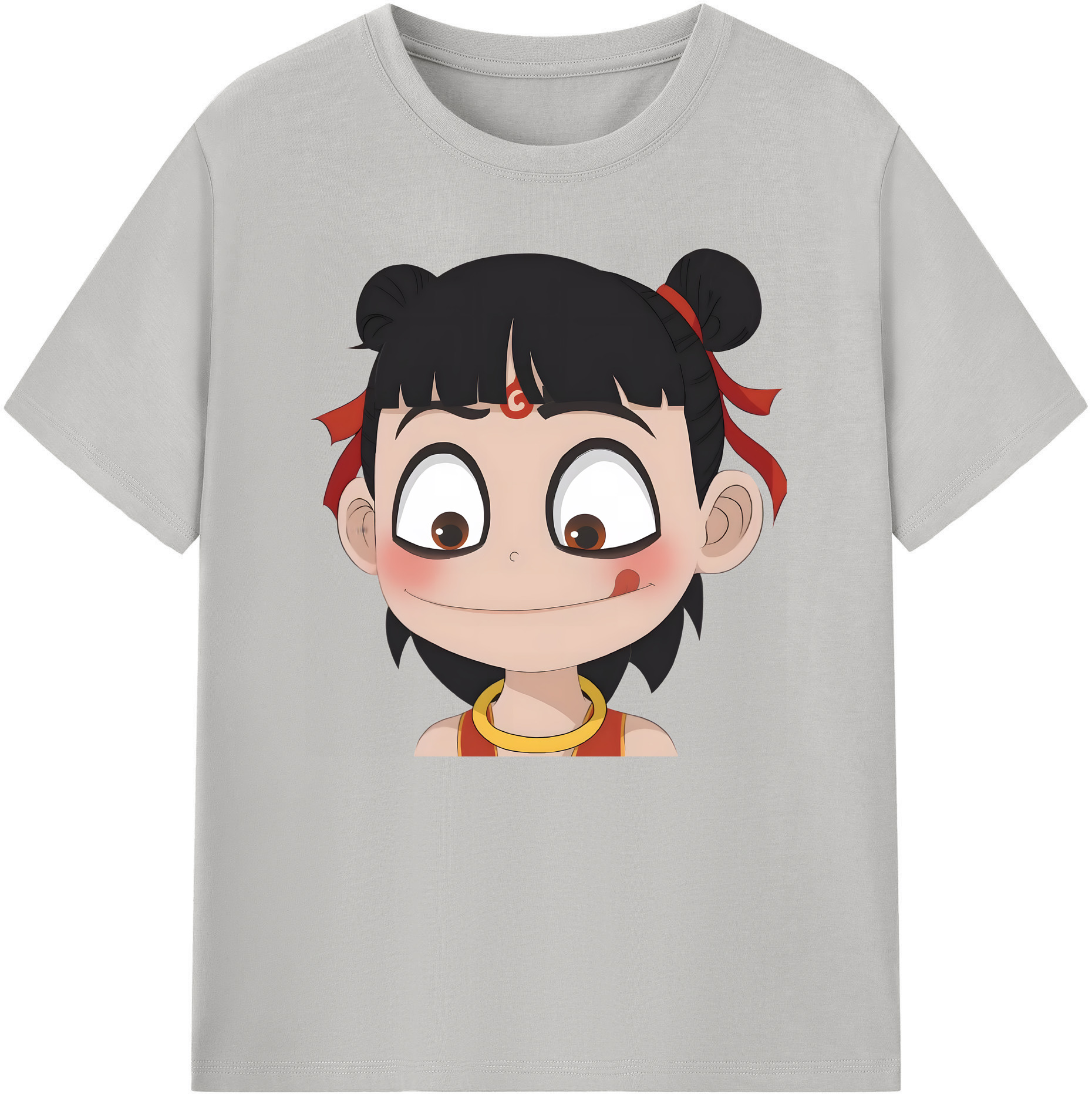 （画像用） Ne Zha 2 ナタ 魔童の大暴れ 綿100％ メンズ半袖Tシャツ｜肌触りやわらか＆通気性