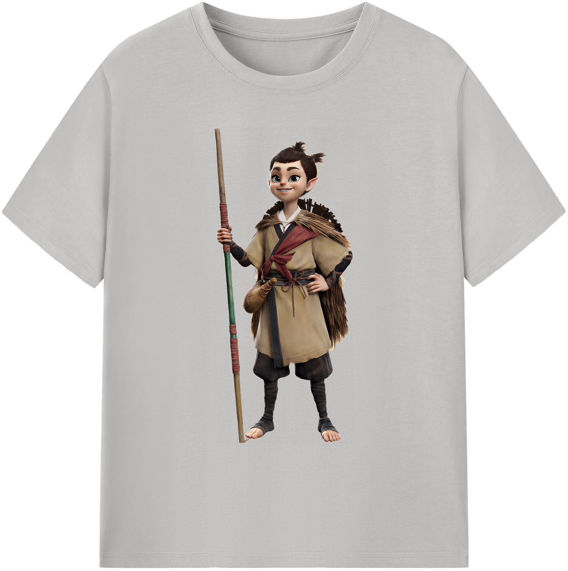 （画像用） Ne Zha 2 ナタ 魔童の大暴れ 綿100％ メンズ半袖Tシャツ｜肌触りやわらか＆通気性