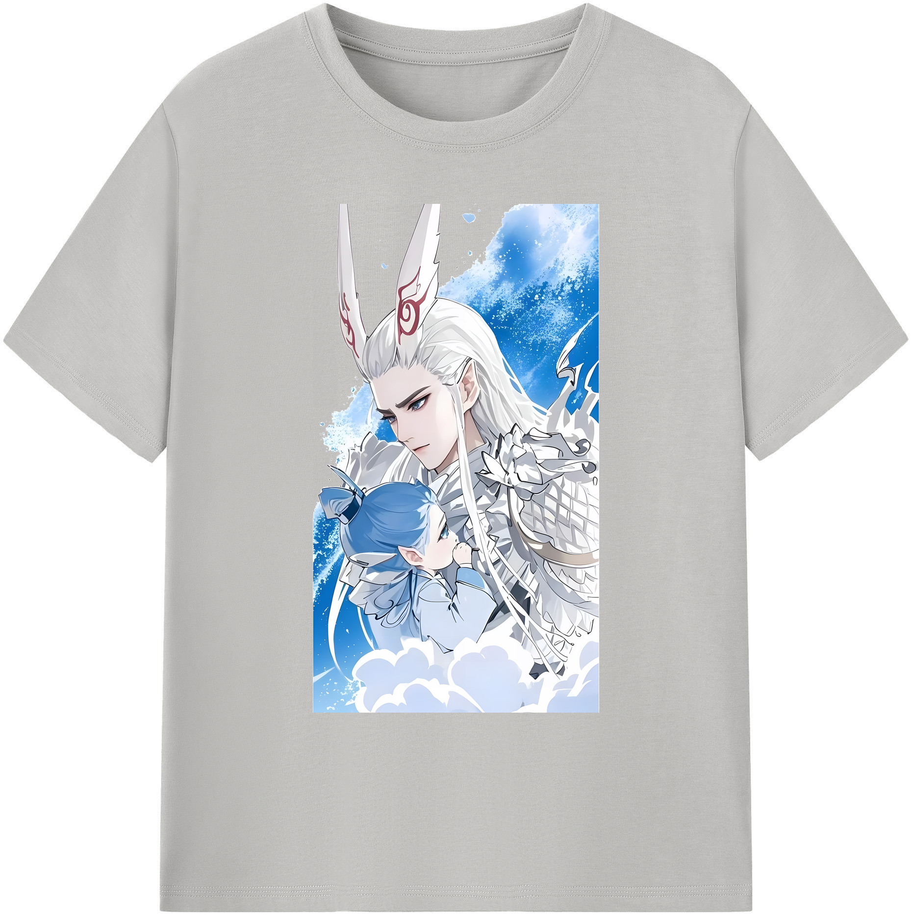 （画像用） Ne Zha 2 ナタ 魔童の大暴れ 綿100％ メンズ半袖Tシャツ｜肌触りやわらか＆通気性