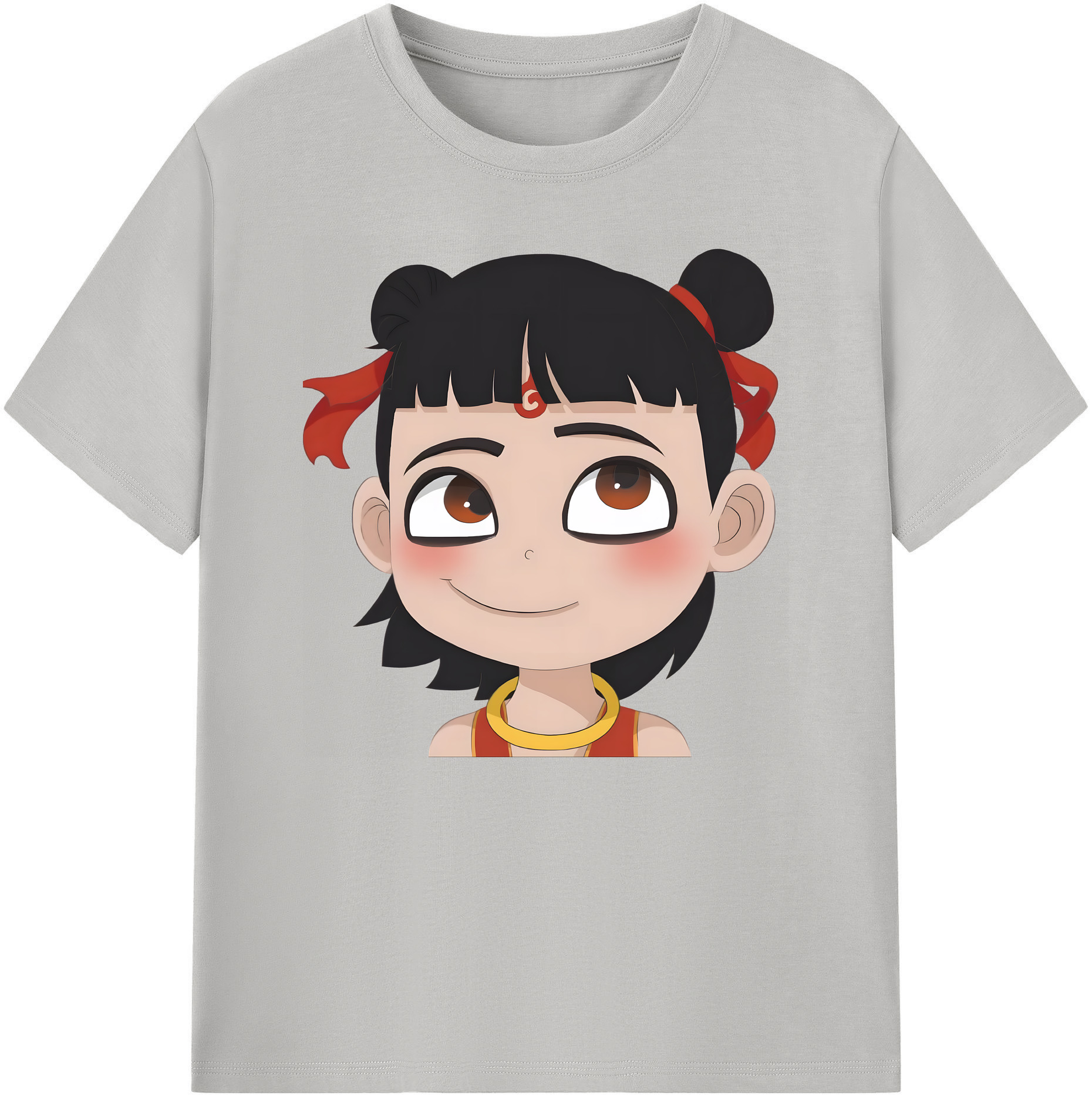（画像用） Ne Zha 2 ナタ 魔童の大暴れ 綿100％ メンズ半袖Tシャツ｜肌触りやわらか＆通気性