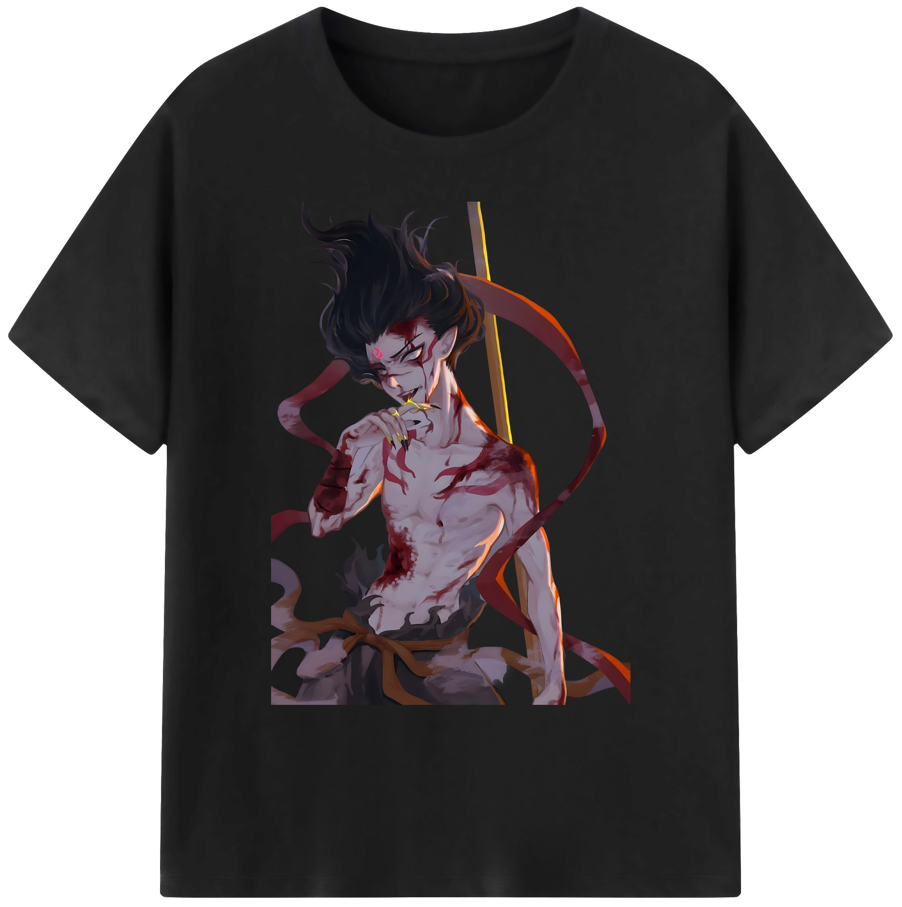 （画像用） Ne Zha 2 ナタ 魔童の大暴れ 綿100％ メンズ半袖Tシャツ｜肌触りやわらか＆通気性