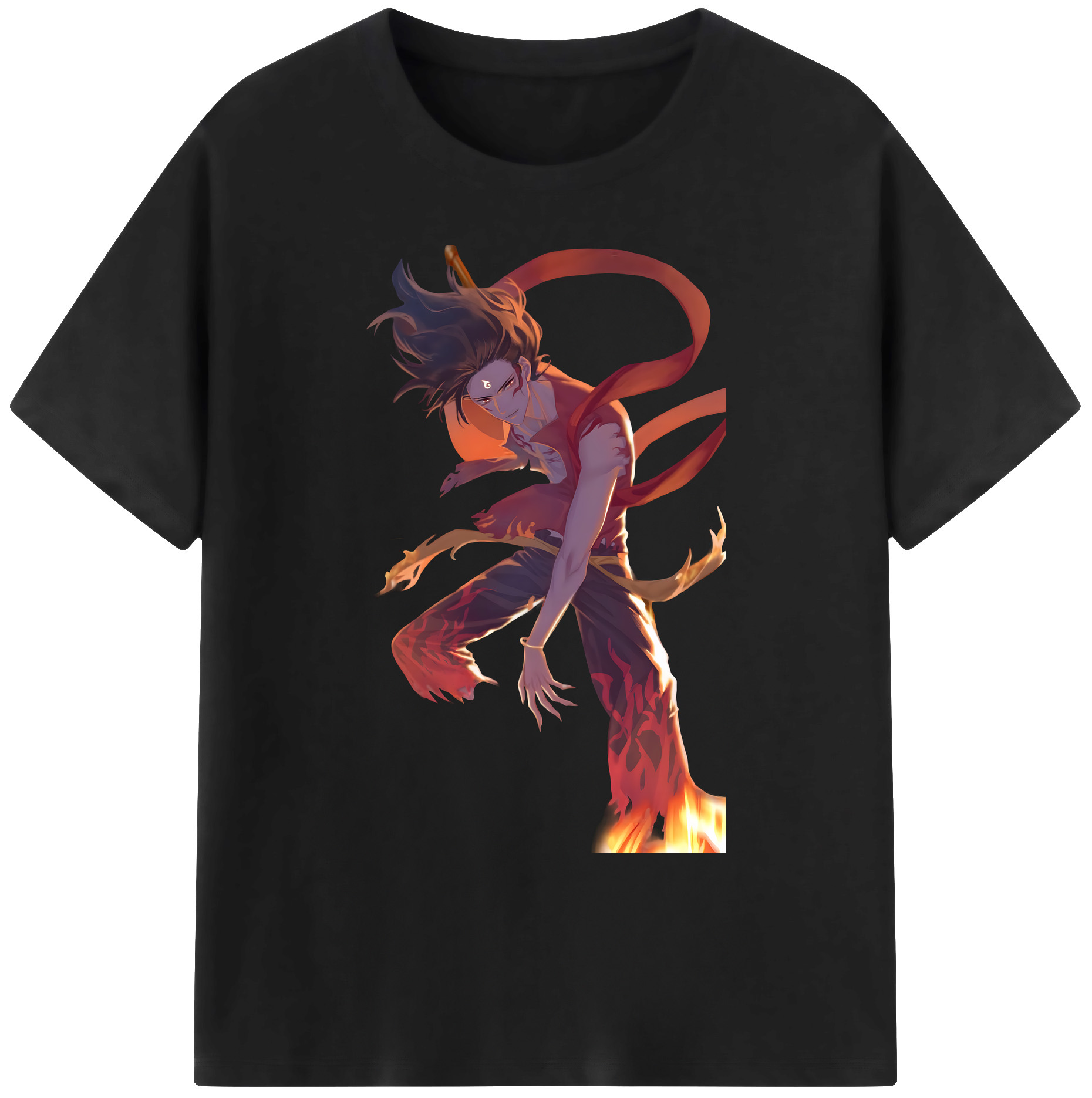 （画像用） Ne Zha 2 ナタ 魔童の大暴れ 綿100％ メンズ半袖Tシャツ｜肌触りやわらか＆通気性