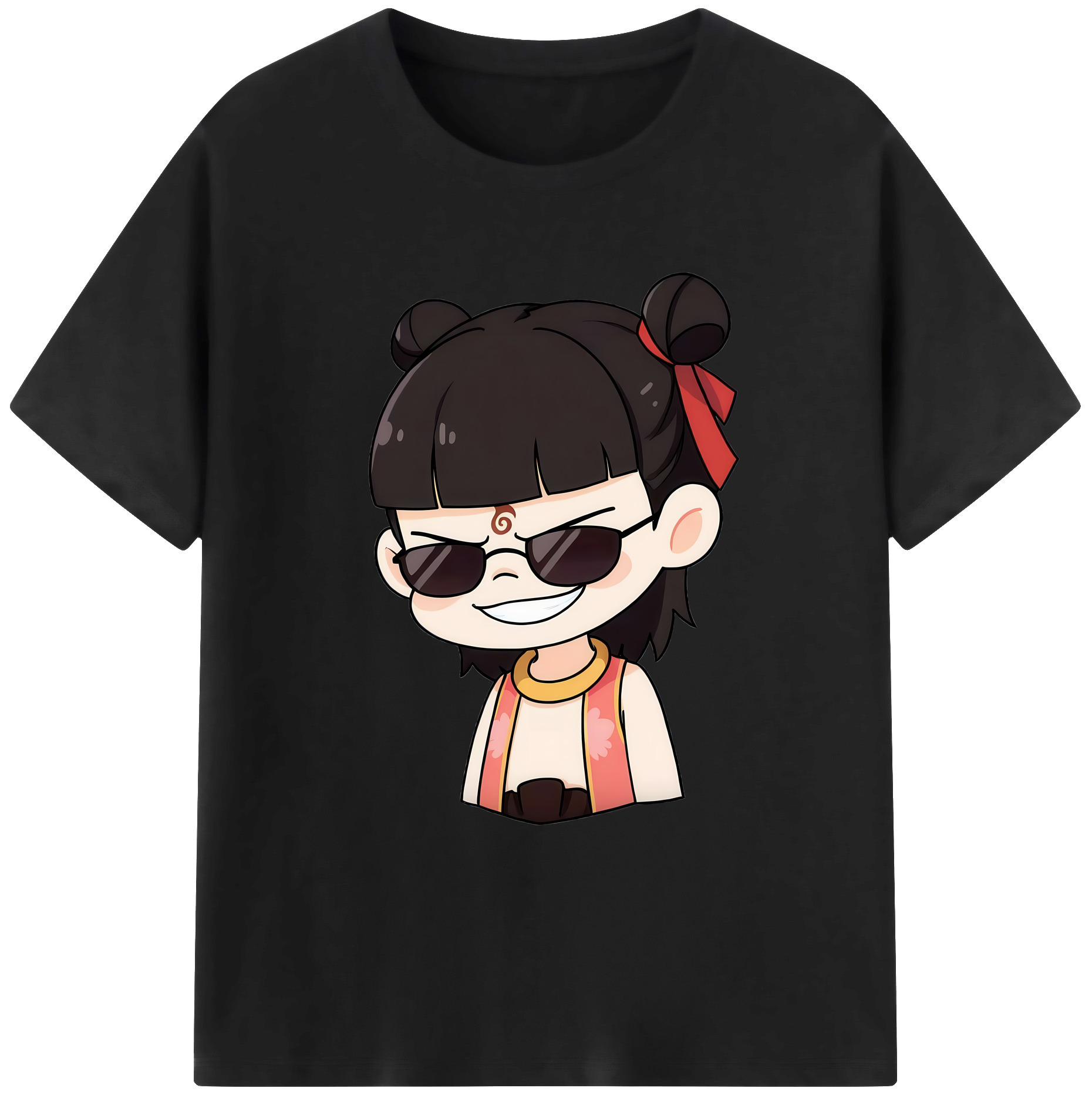 （画像用） Ne Zha 2 ナタ 魔童の大暴れ 綿100％ メンズ半袖Tシャツ｜肌触りやわらか＆通気性