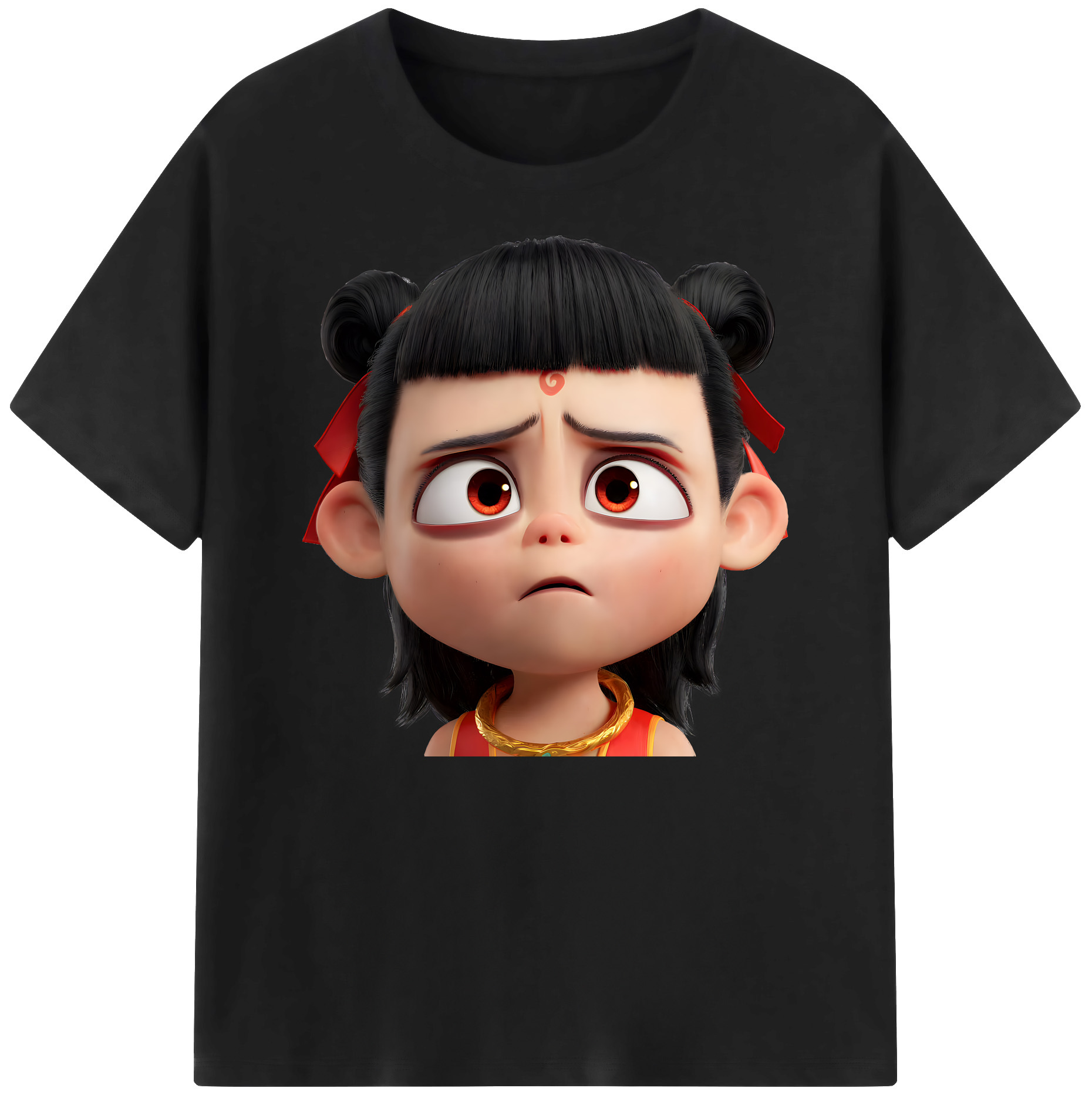 （画像用） Ne Zha 2 ナタ 魔童の大暴れ 綿100％ メンズ半袖Tシャツ｜肌触りやわらか＆通気性