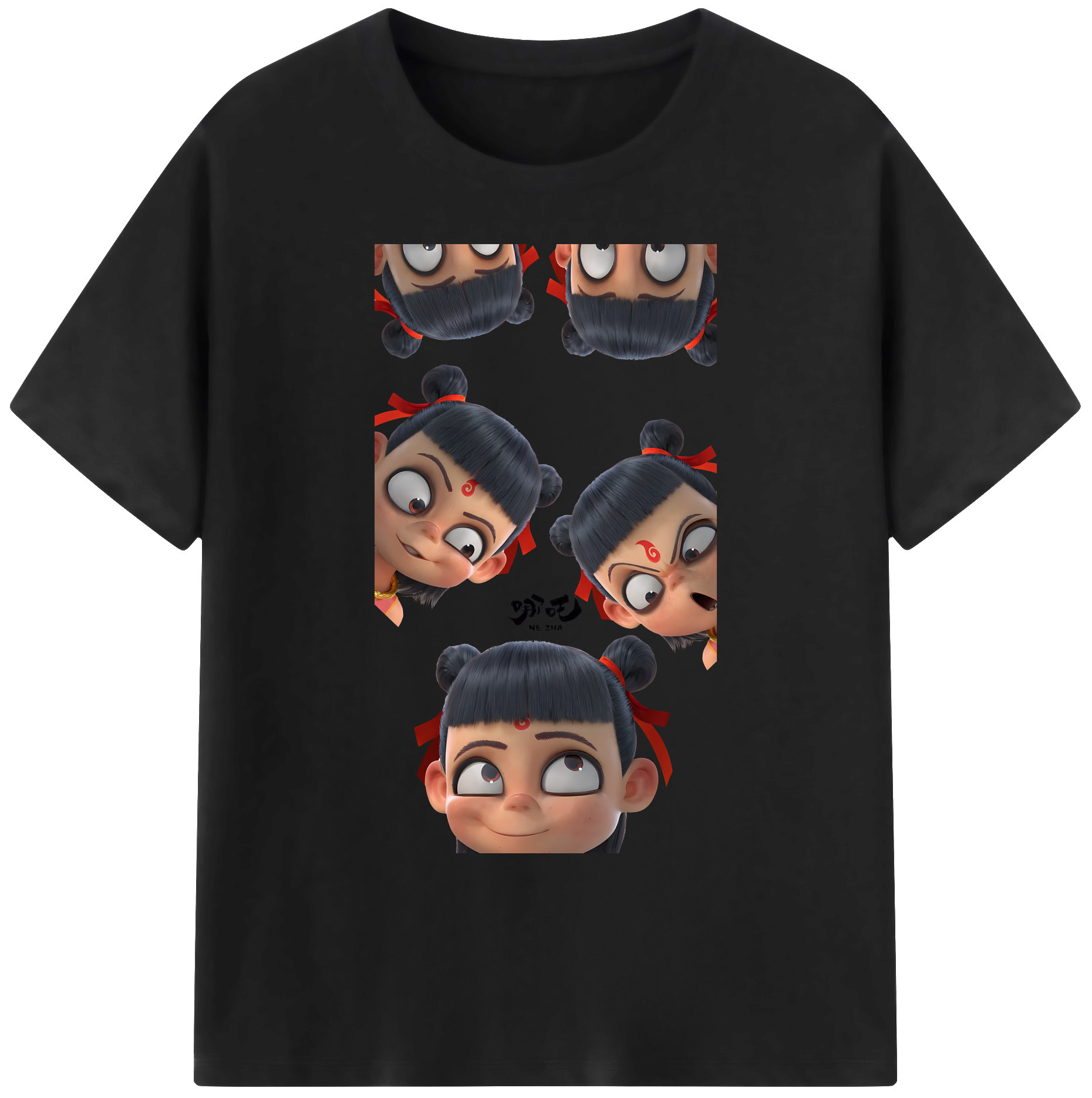 （画像用） Ne Zha 2 ナタ 魔童の大暴れ 綿100％ メンズ半袖Tシャツ｜肌触りやわらか＆通気性