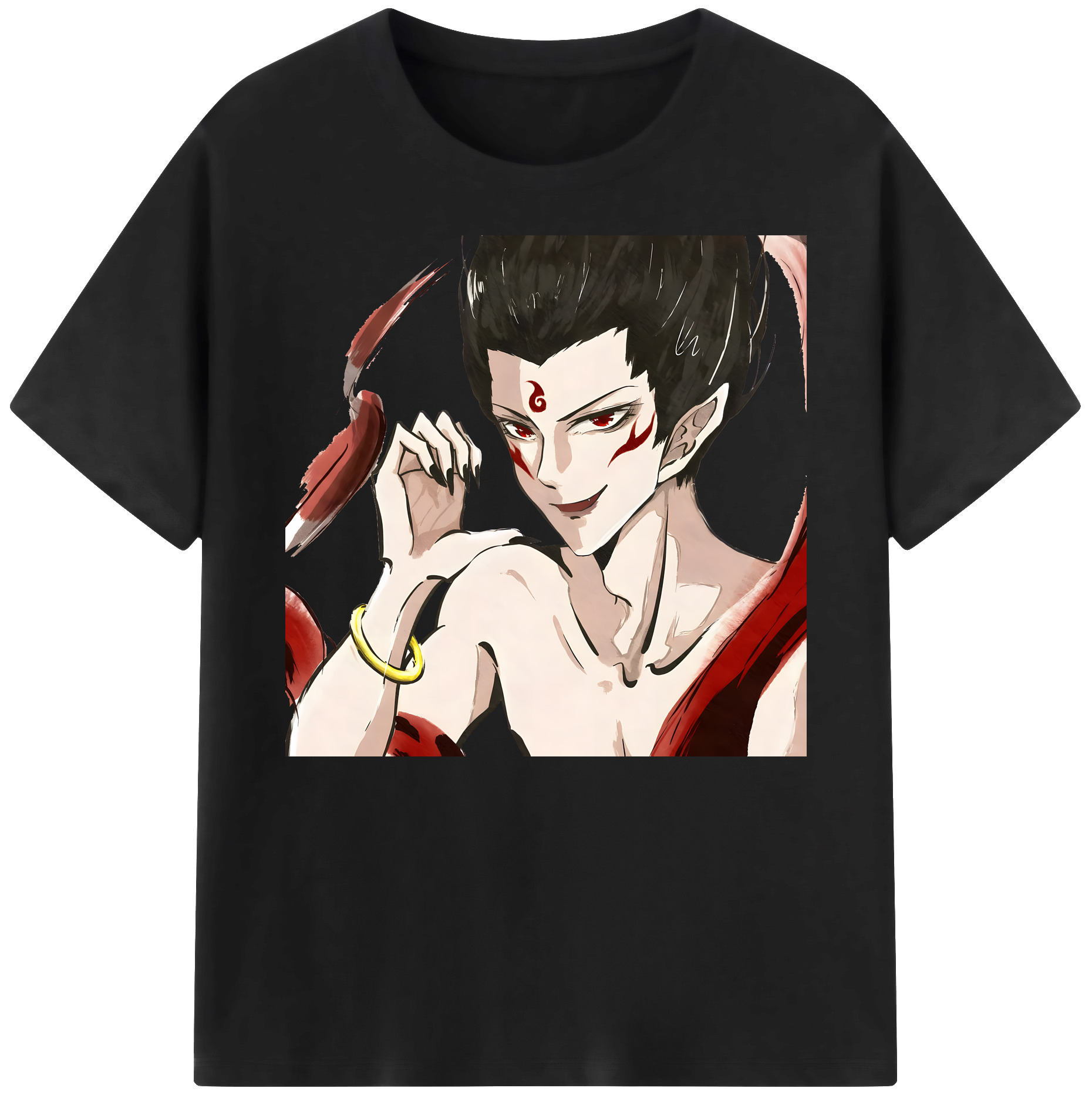 （画像用） Ne Zha 2 ナタ 魔童の大暴れ 綿100％ メンズ半袖Tシャツ｜肌触りやわらか＆通気性