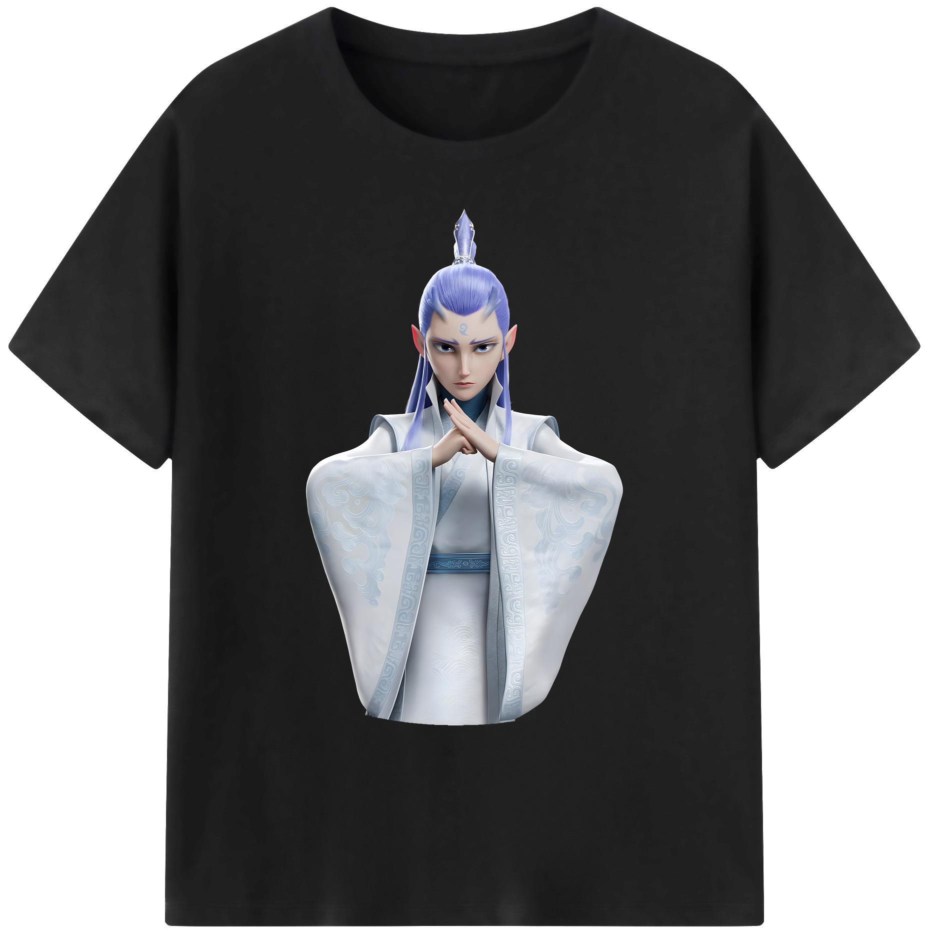 （画像用） Ne Zha 2 ナタ 魔童の大暴れ 綿100％ メンズ半袖Tシャツ｜肌触りやわらか＆通気性