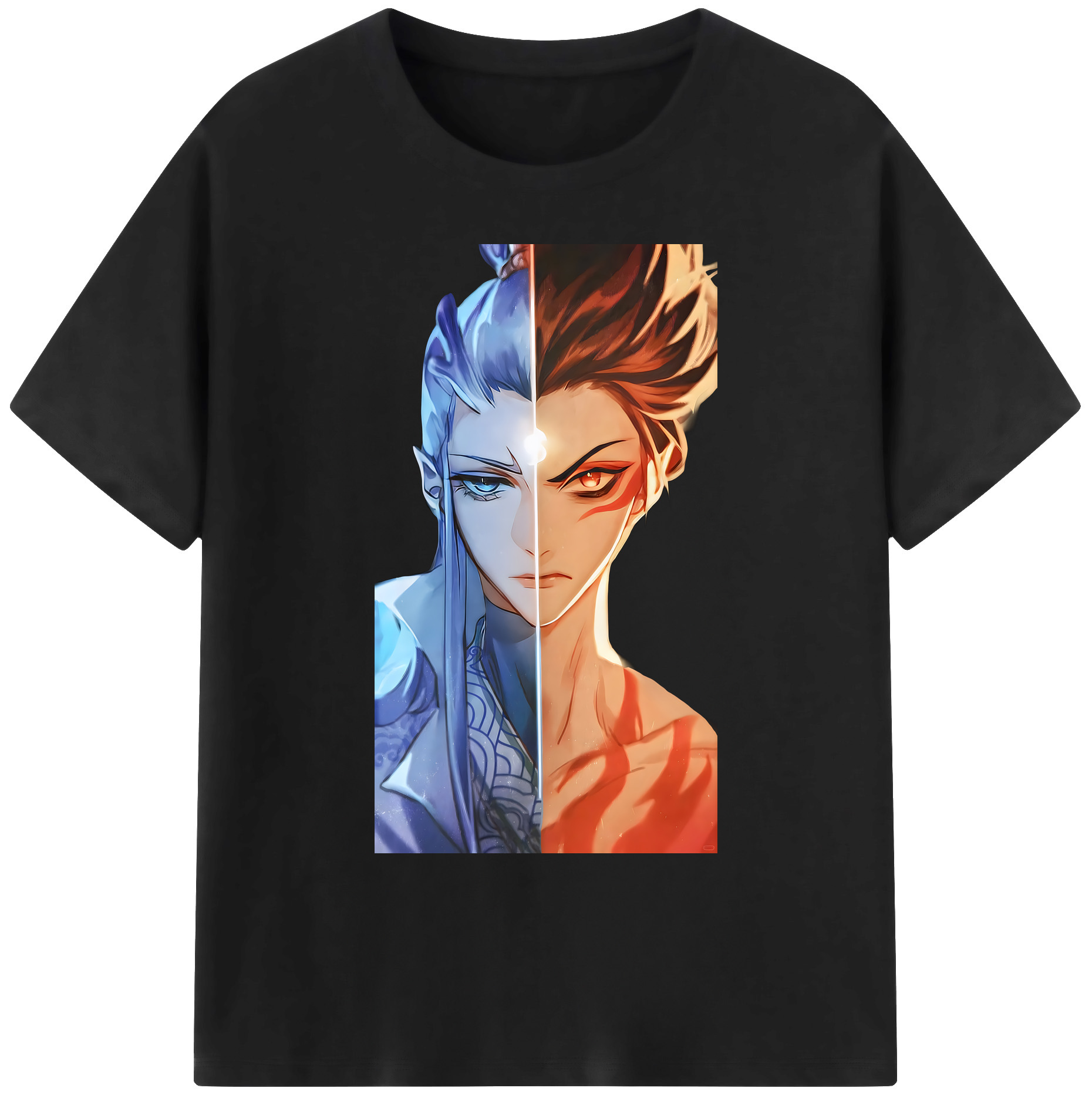 （画像用） Ne Zha 2 ナタ 魔童の大暴れ 綿100％ メンズ半袖Tシャツ｜肌触りやわらか＆通気性