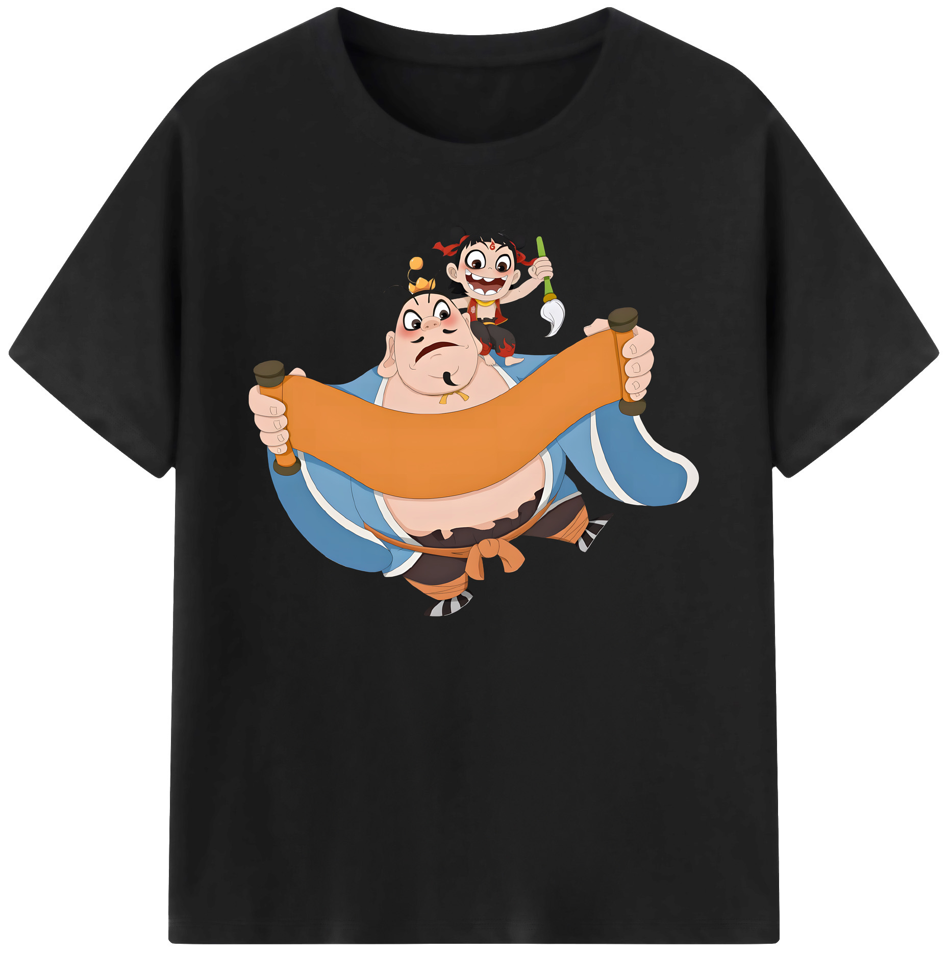 （画像用） Ne Zha 2 ナタ 魔童の大暴れ 綿100％ メンズ半袖Tシャツ｜肌触りやわらか＆通気性