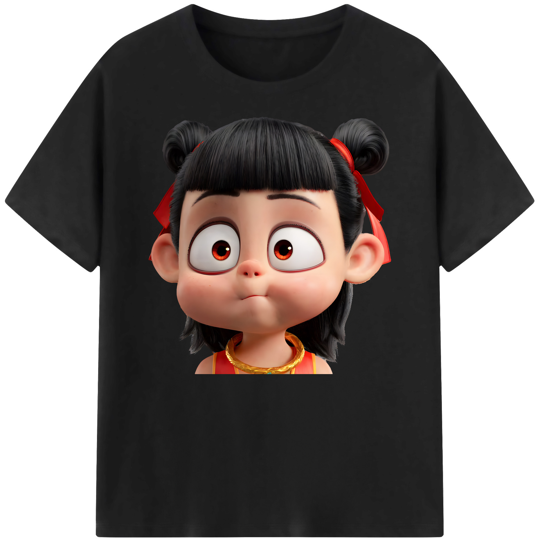 （画像用） Ne Zha 2 ナタ 魔童の大暴れ 綿100％ メンズ半袖Tシャツ｜肌触りやわらか＆通気性