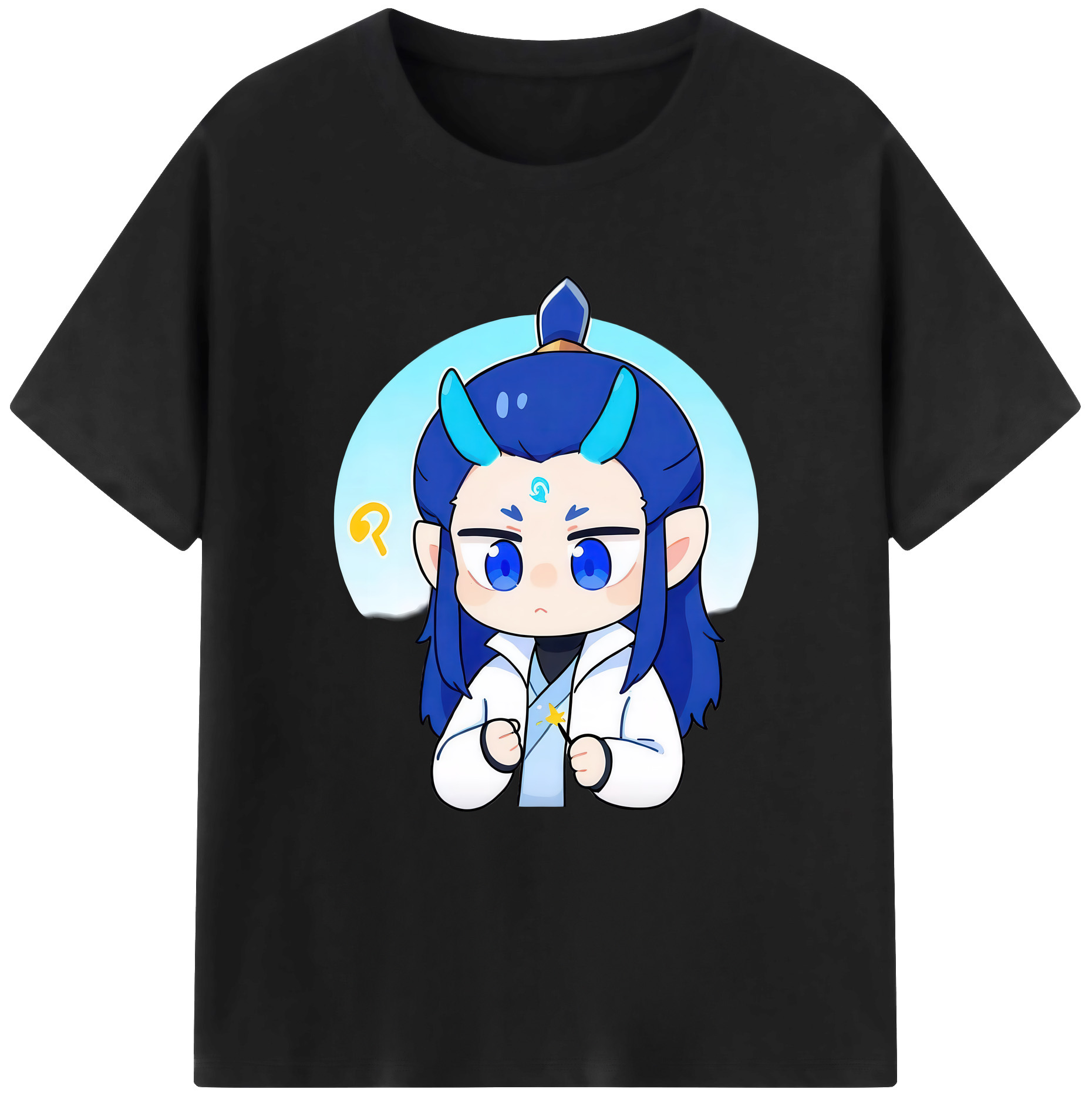 （画像用） Ne Zha 2 ナタ 魔童の大暴れ 綿100％ メンズ半袖Tシャツ｜肌触りやわらか＆通気性