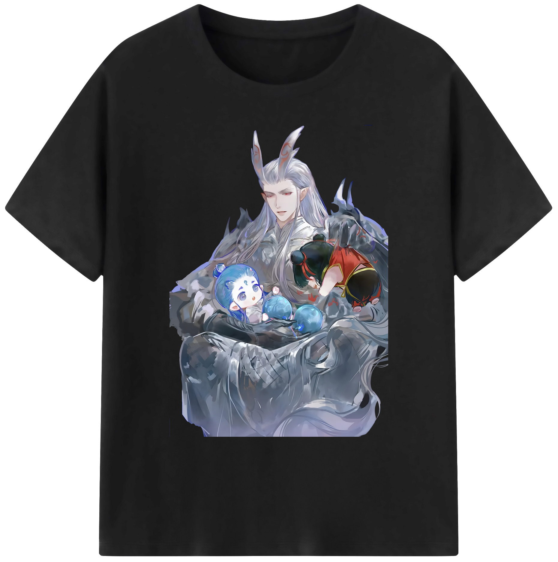 （画像用） Ne Zha 2 ナタ 魔童の大暴れ 綿100％ メンズ半袖Tシャツ｜肌触りやわらか＆通気性